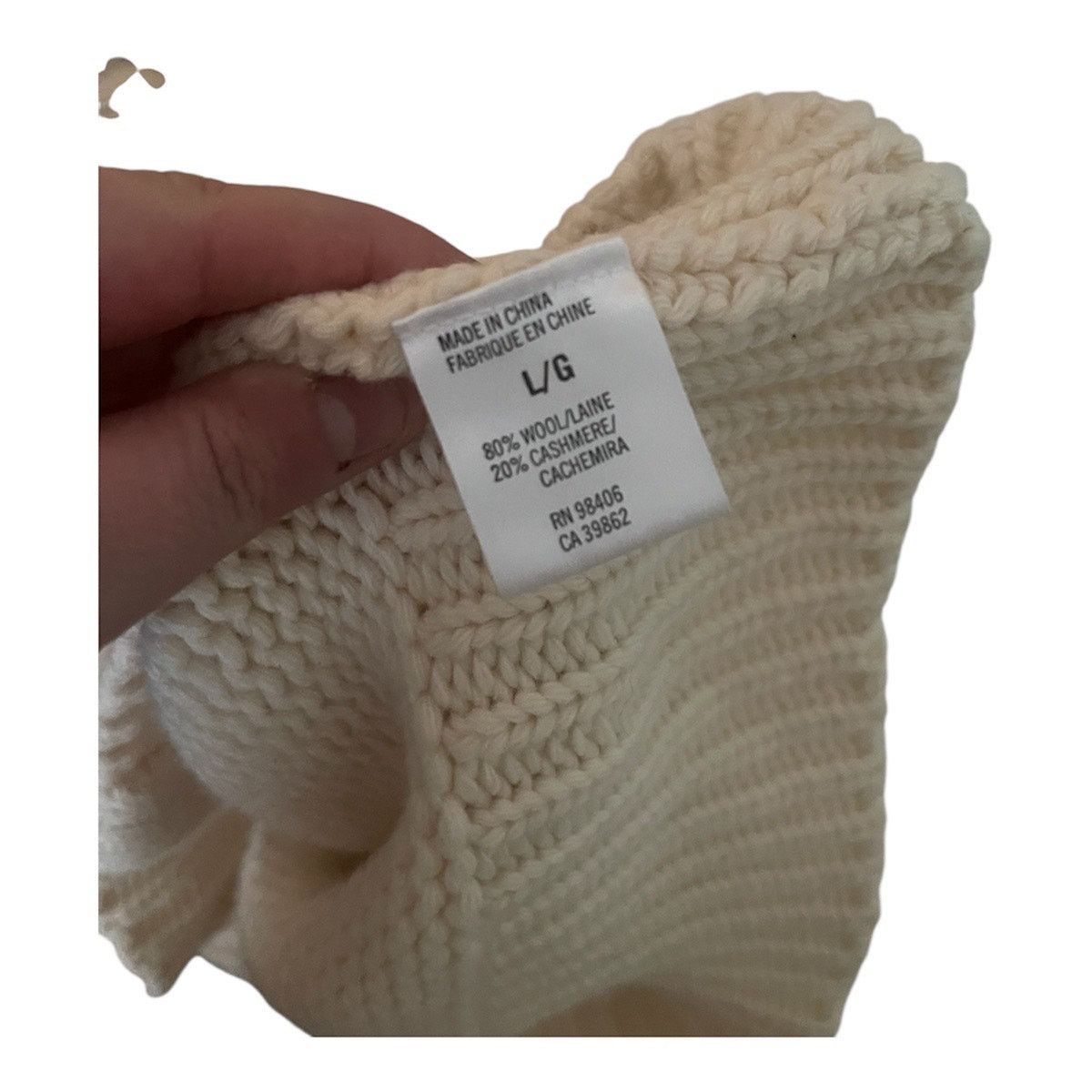 Theory Theory Sweater Women Cream Large Wool Cashmere Size L / US 10 / IT 46 - 5 Thumbnail