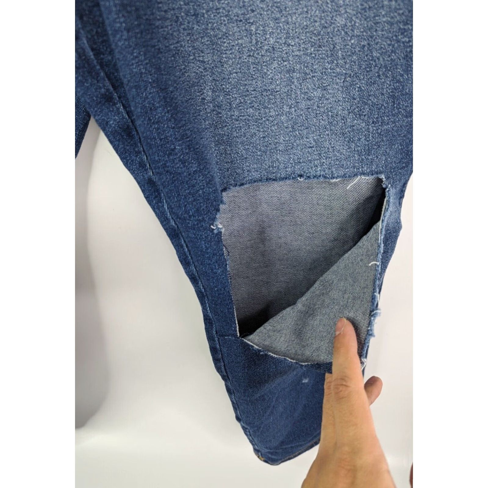 Vintage Arizona Jeans Mom Jeans Size 15 Highest Rise Blue Distressed Dark Denim NWT Size 36" / US 14 / IT 50 - 4 Thumbnail