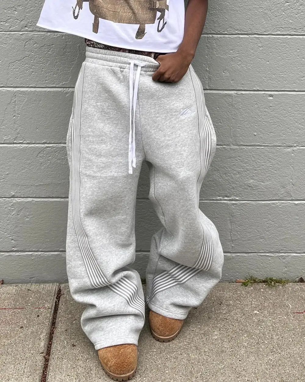 Japanese Brand × Other Pure Cotton Elastic Waist Baggy Sweatpants Size US 30 / EU 46 - 1 Thumbnail