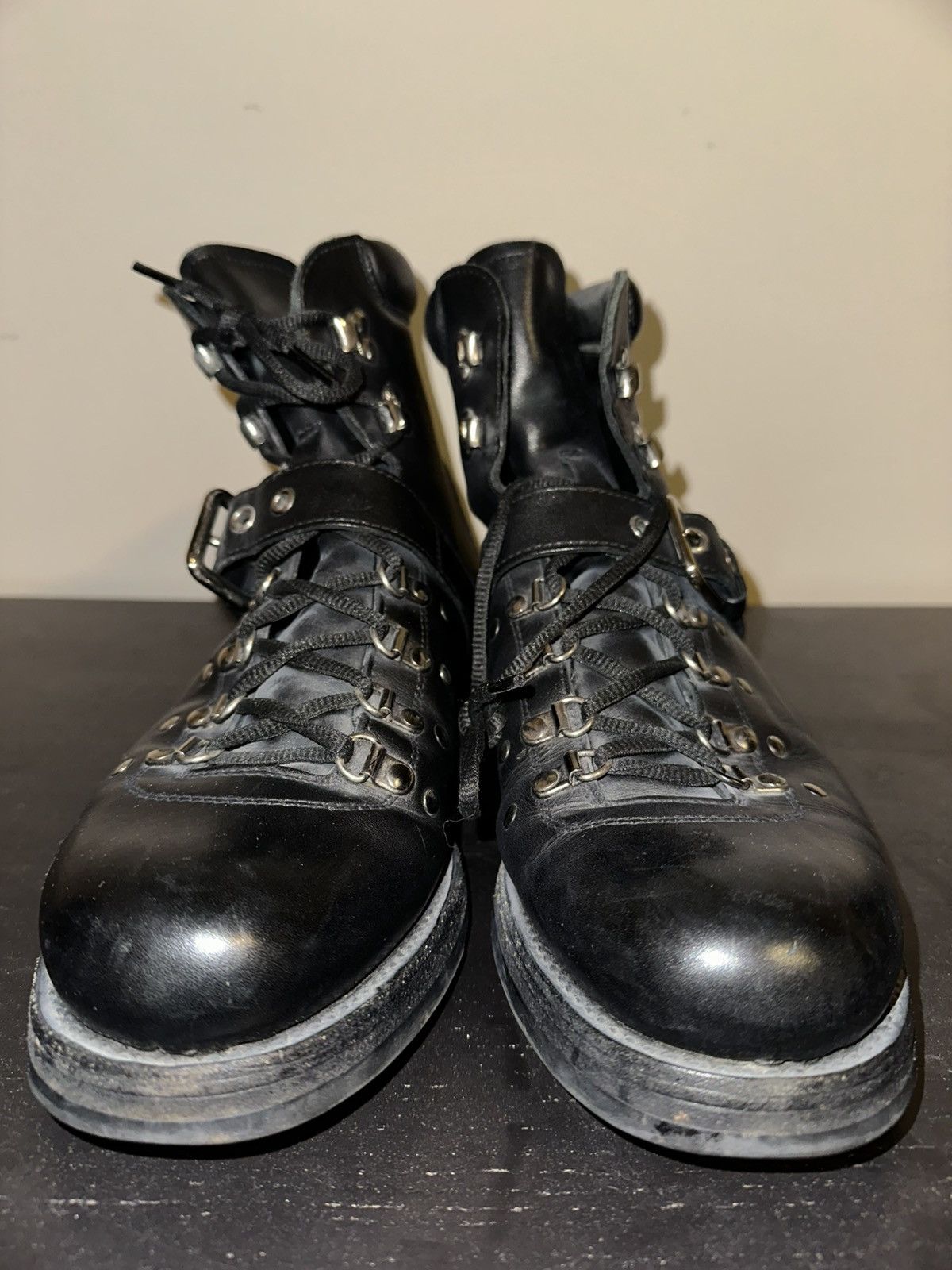 Prada Vintage Men’s Prada Boots Black/Silver 2007 Size 10 Size US 10 / EU 43 - 4 Thumbnail