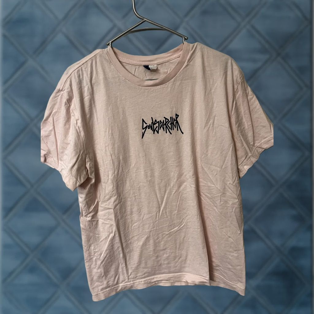 H&M H&M Divided Soul Searcher T-shirt Crew Neck Short Sleeve Light Pink Large Men Shirt Cotton Graphic Print Size US L / EU 52-54 / 3 - 1 Thumbnail