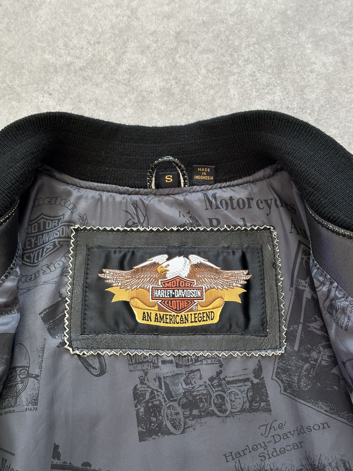 Harley Davidson Vintage Harley Davidson Leather Jacket Varsity Biker Style Size US S / EU 44-46 / 1 - 4 Thumbnail