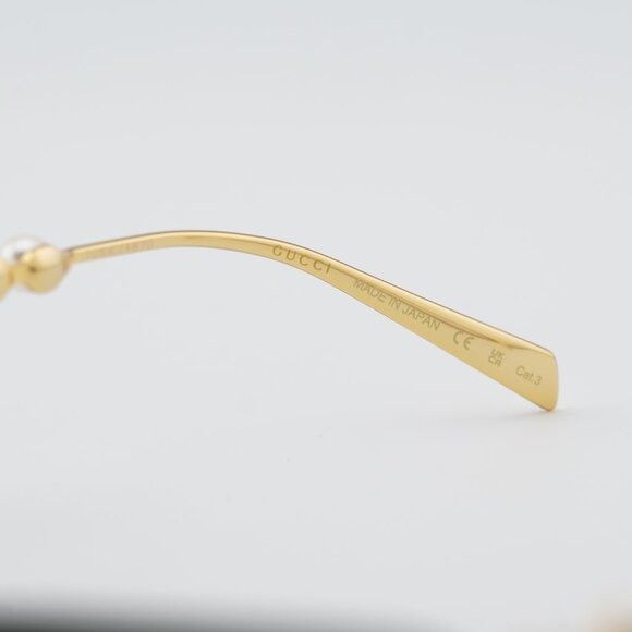 Gucci Gucci GG1920S 001 Sunglasses Shiny Gold with White Pearl Size ONE SIZE - 8 Thumbnail