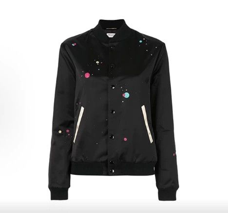 Saint Laurent Paris Saint Laurent Logo Print Black Jacket Size M / US 6-8 / IT 42-44 - 1 Thumbnail