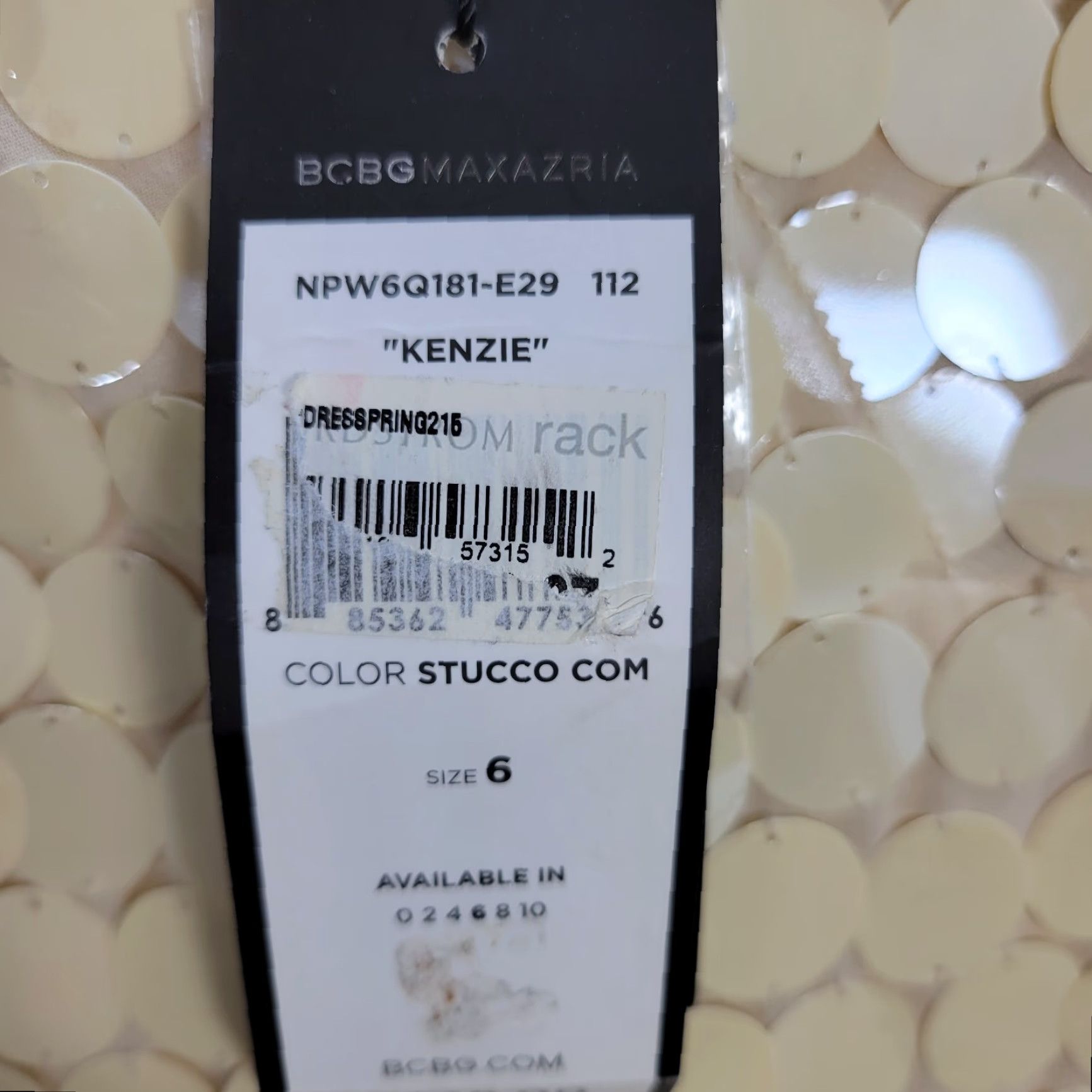 Bcbgmaxazria BCBGMAXAZRIA Cream Sequined Mini Dress Kenzie 6 NWT Party Cocktail Womens Dress Size M / US 6-8 / IT 42-44 - 5 Thumbnail
