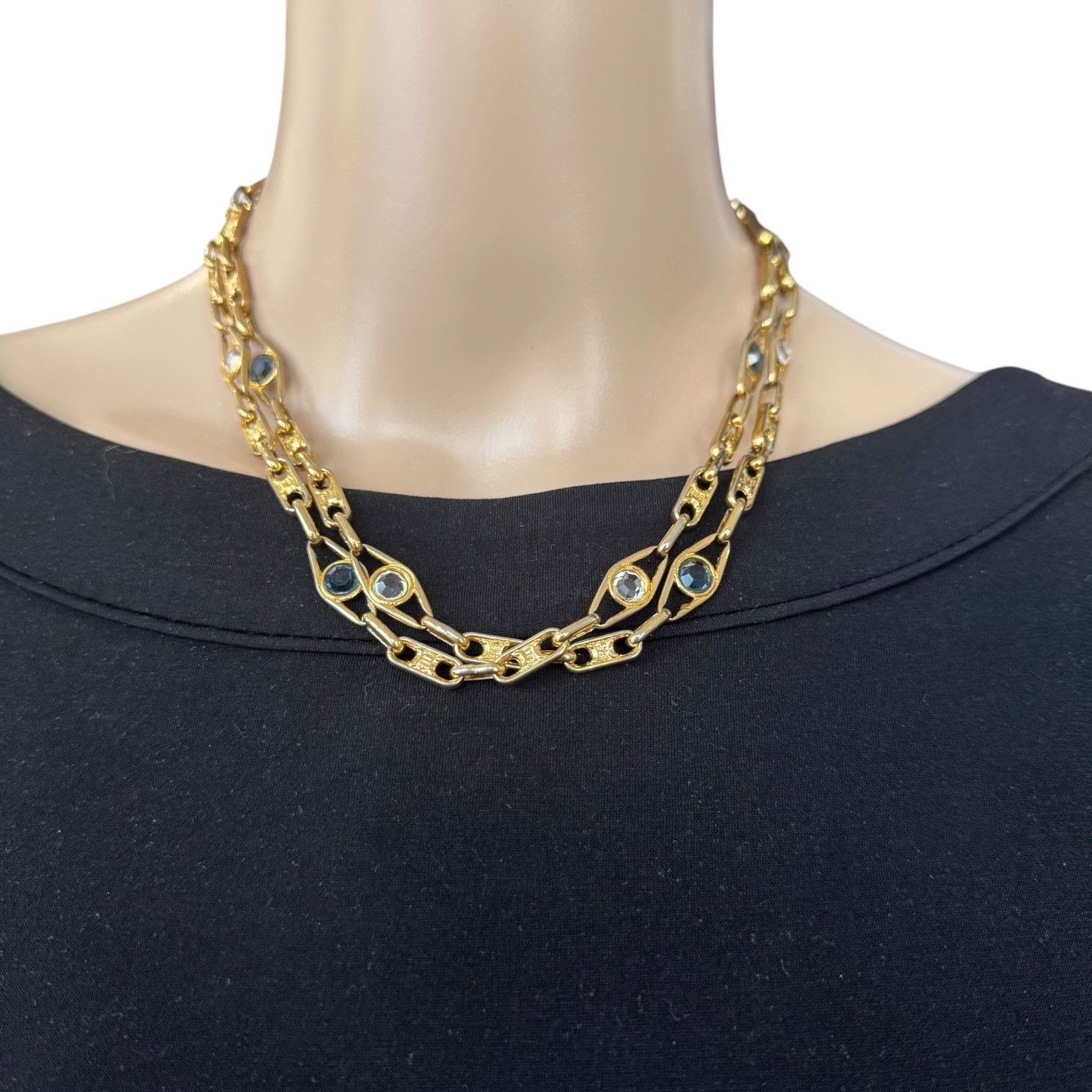 Celine Celine Vintage Crystal Triomphe Link Necklace Size ONE SIZE - 2 Thumbnail