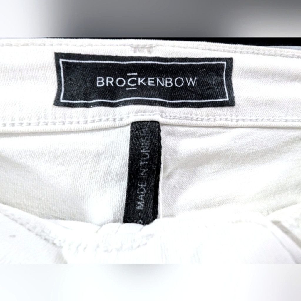 Brockum Brockenbow White Studded High Rise Skinny Jeans Size 28" / US 6 / IT 42 - 5 Thumbnail