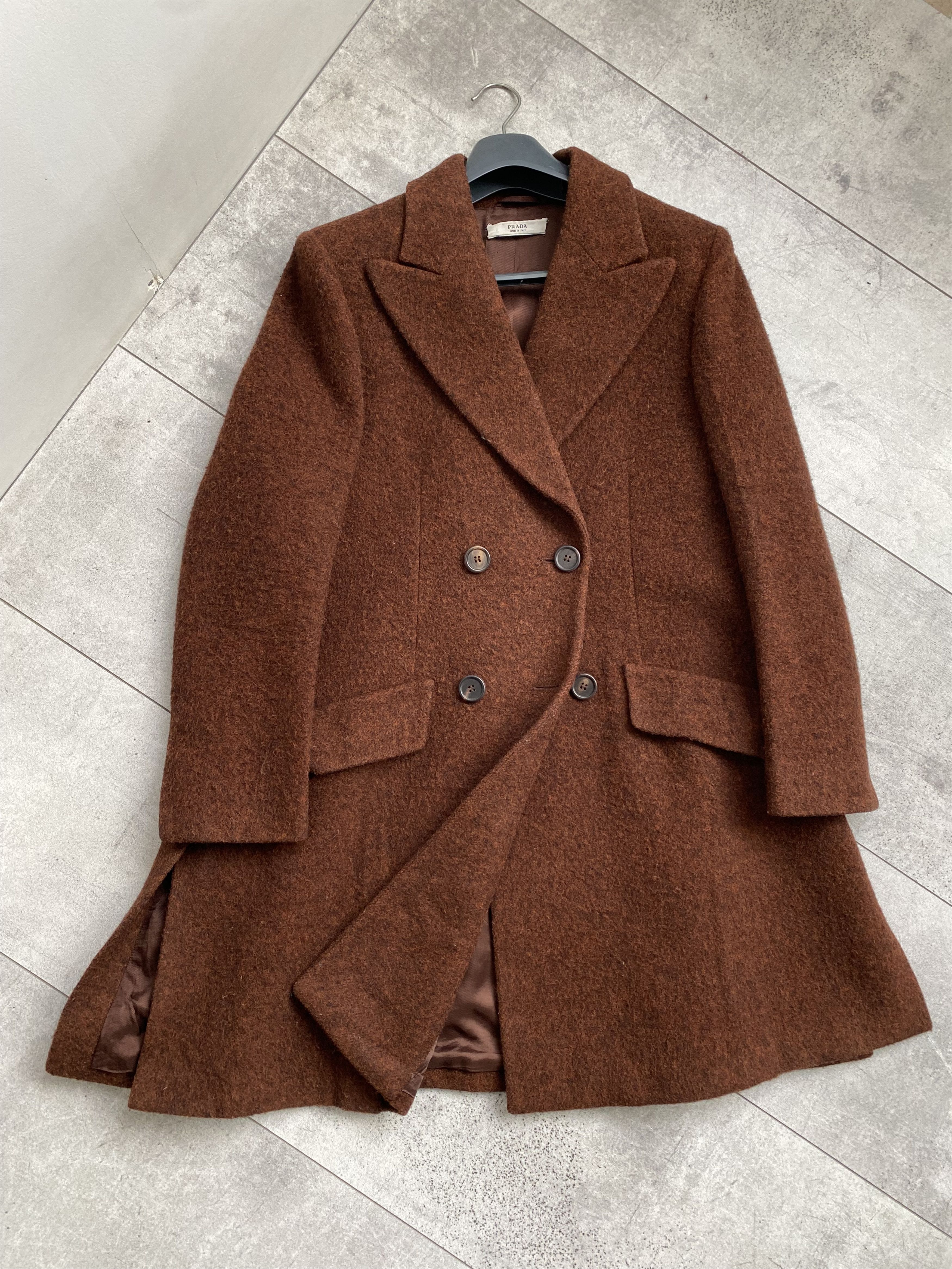 Prada PRADA Women’s Lana Wool Oversized Coat Size 42 Size M / US 6-8 / IT 42-44 - 16 Thumbnail