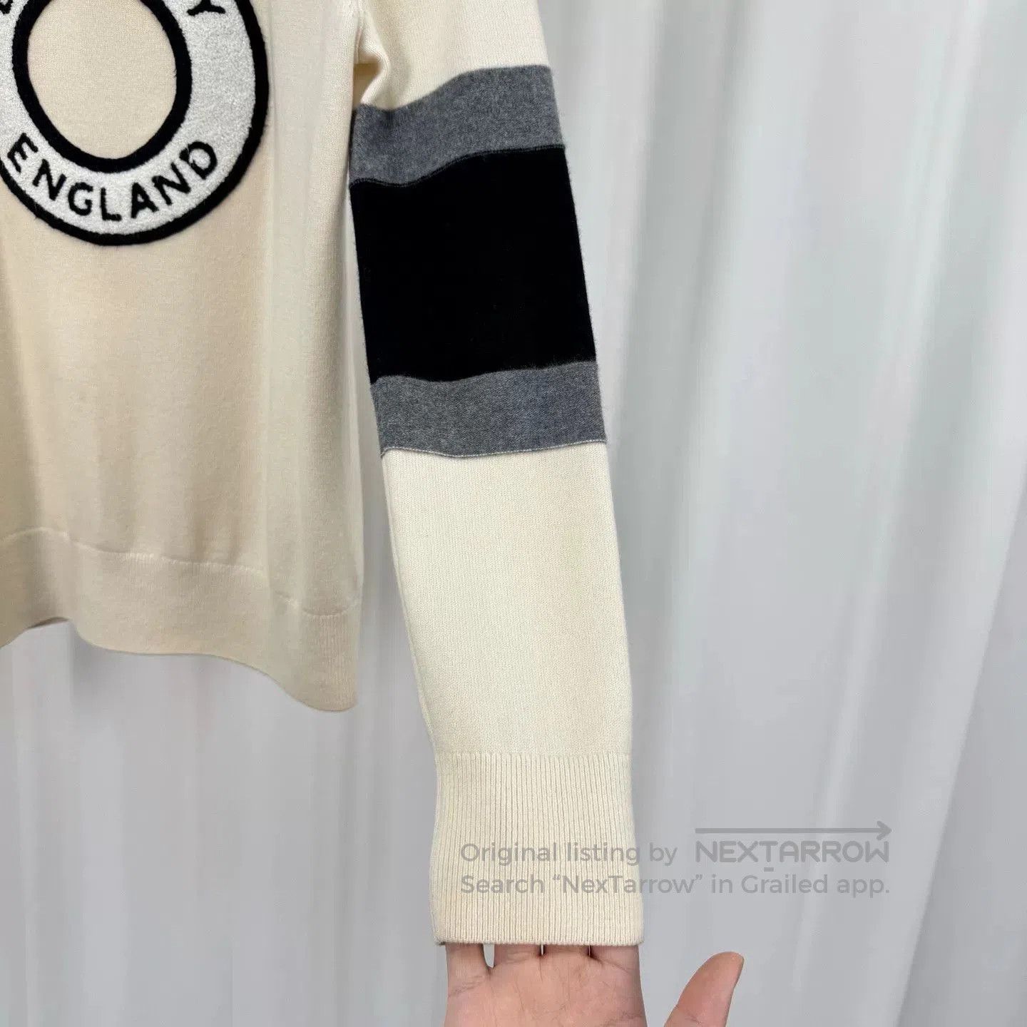 Burberry Burberry Flocked Logo Cashmere Sweater. Size US XXS / EU 40 - 4 Thumbnail