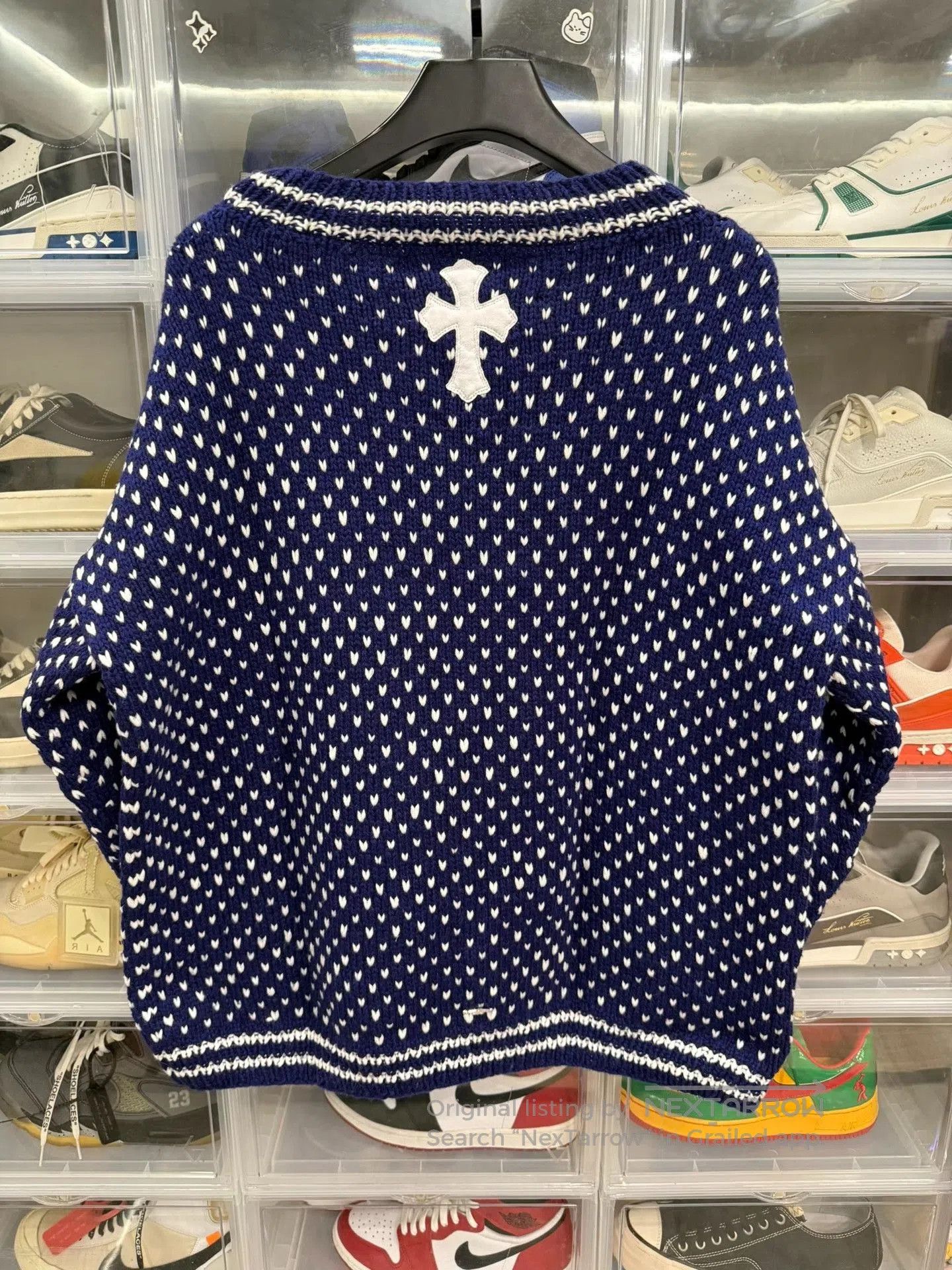 Chrome Hearts Chrome Hearts Cross Patch Silver Knit Sweater. Size US M / EU 48-50 / 2 - 4 Thumbnail
