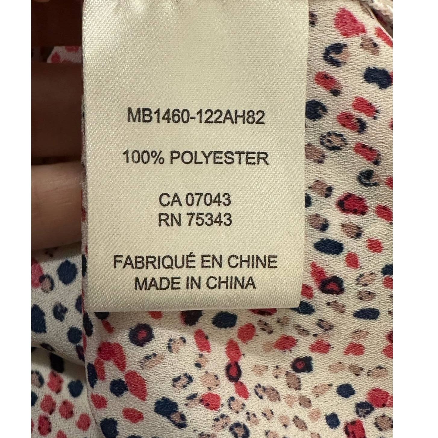 Rachel Zoe Rachel Zoe confetti print mock neck front tie blouse size XS Size XS / US 0-2 / IT 36-38 - 4 Thumbnail