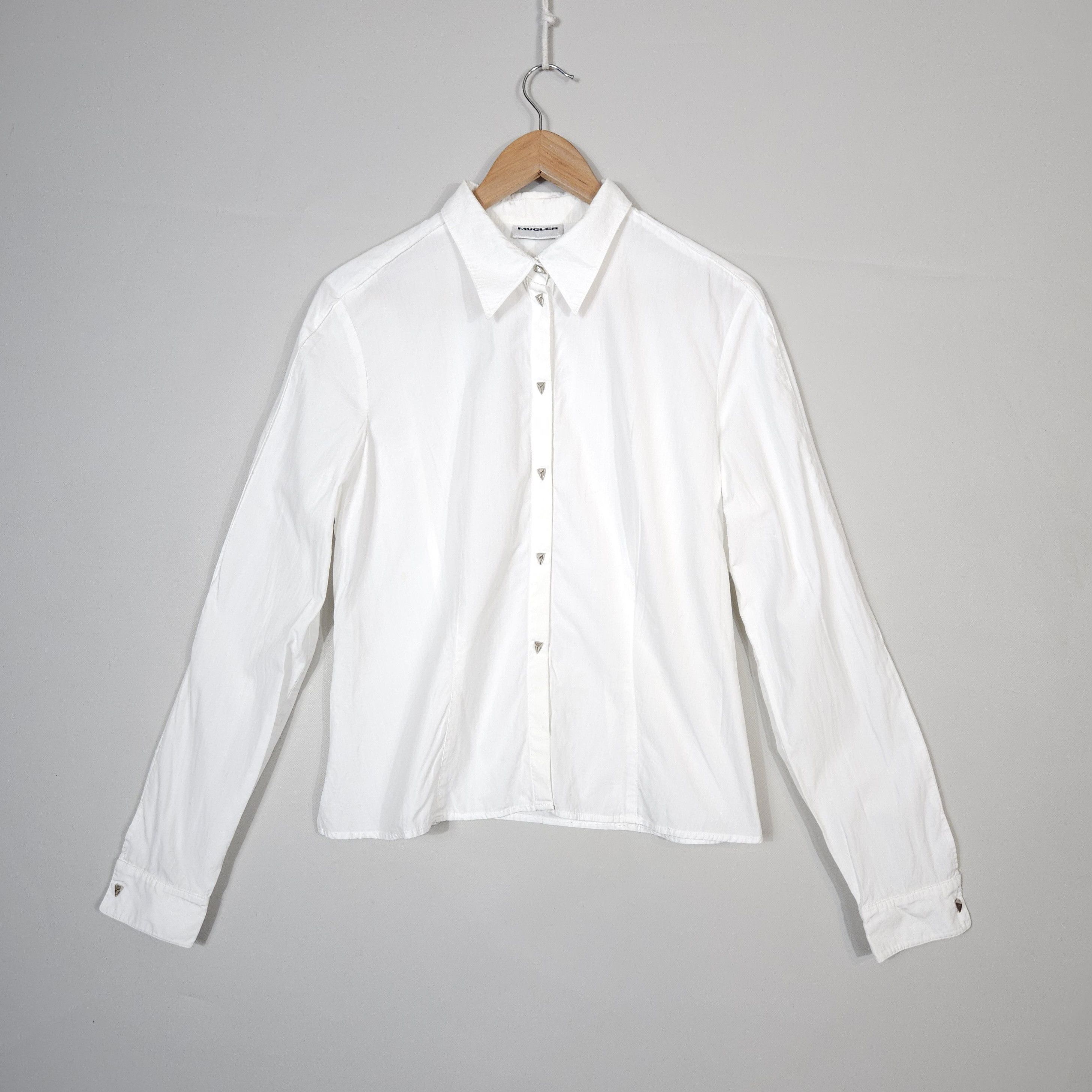 Mugler × Thierry Mugler × Vintage Vintage Thierry Mugler Blouse White Star Perforation size M Size M / US 6-8 / IT 42-44 - 2 Thumbnail