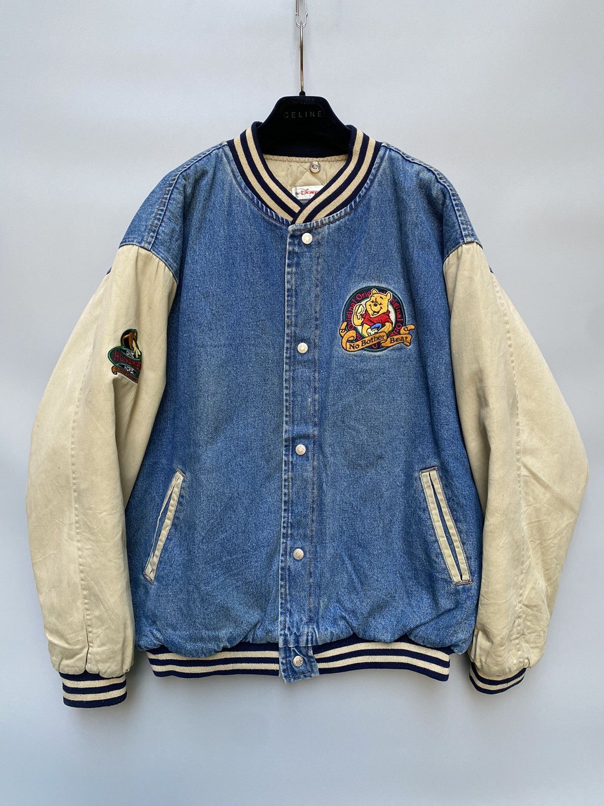 Vintage Xxxtentacion Pooh Bear “No Bother Bear” Varsity Jacket Size US L / EU 52-54 / 3 - 2 Thumbnail