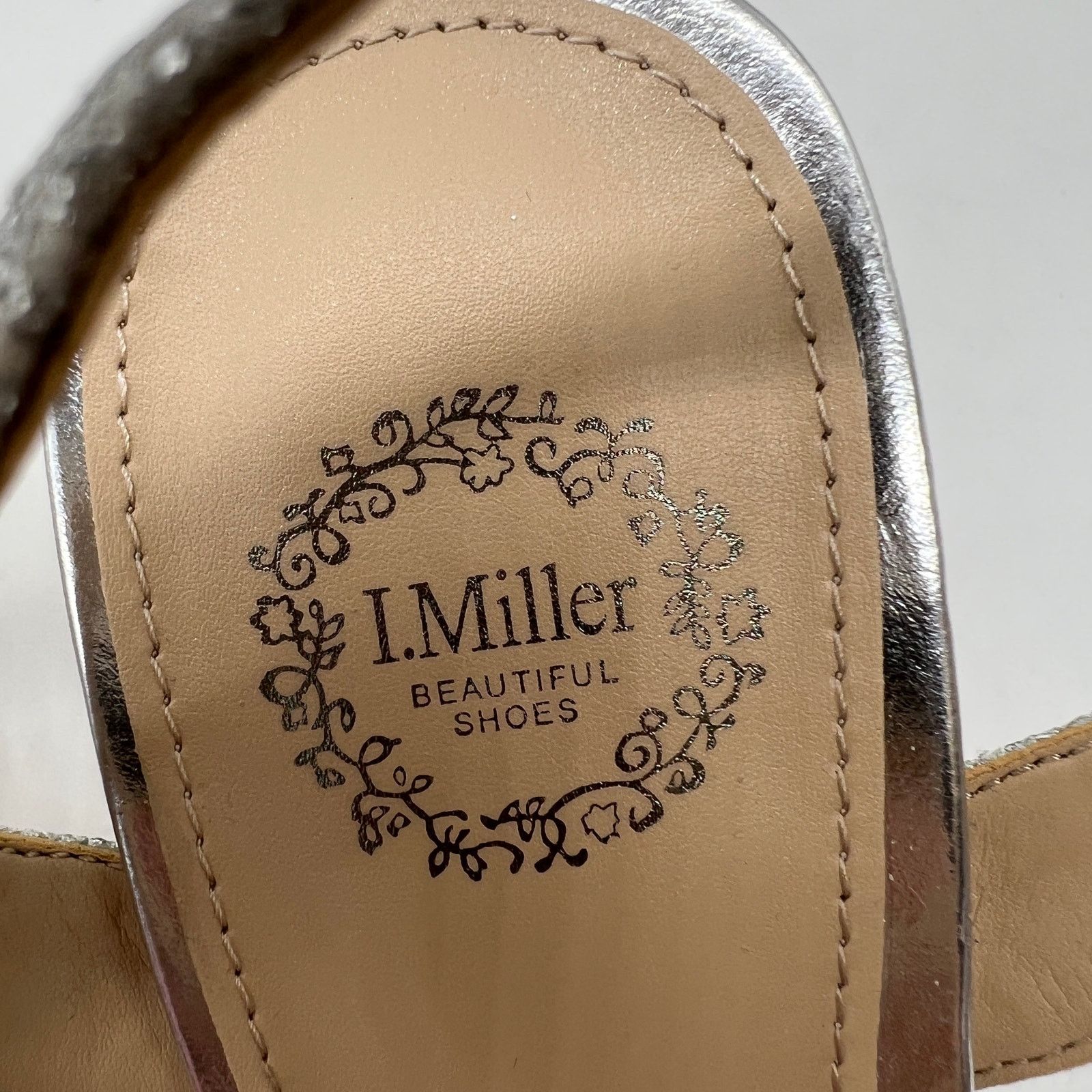 Other I. Miller Womens Samien Heeled Sandals Silver Size US 9 / IT 39 - 4 Thumbnail