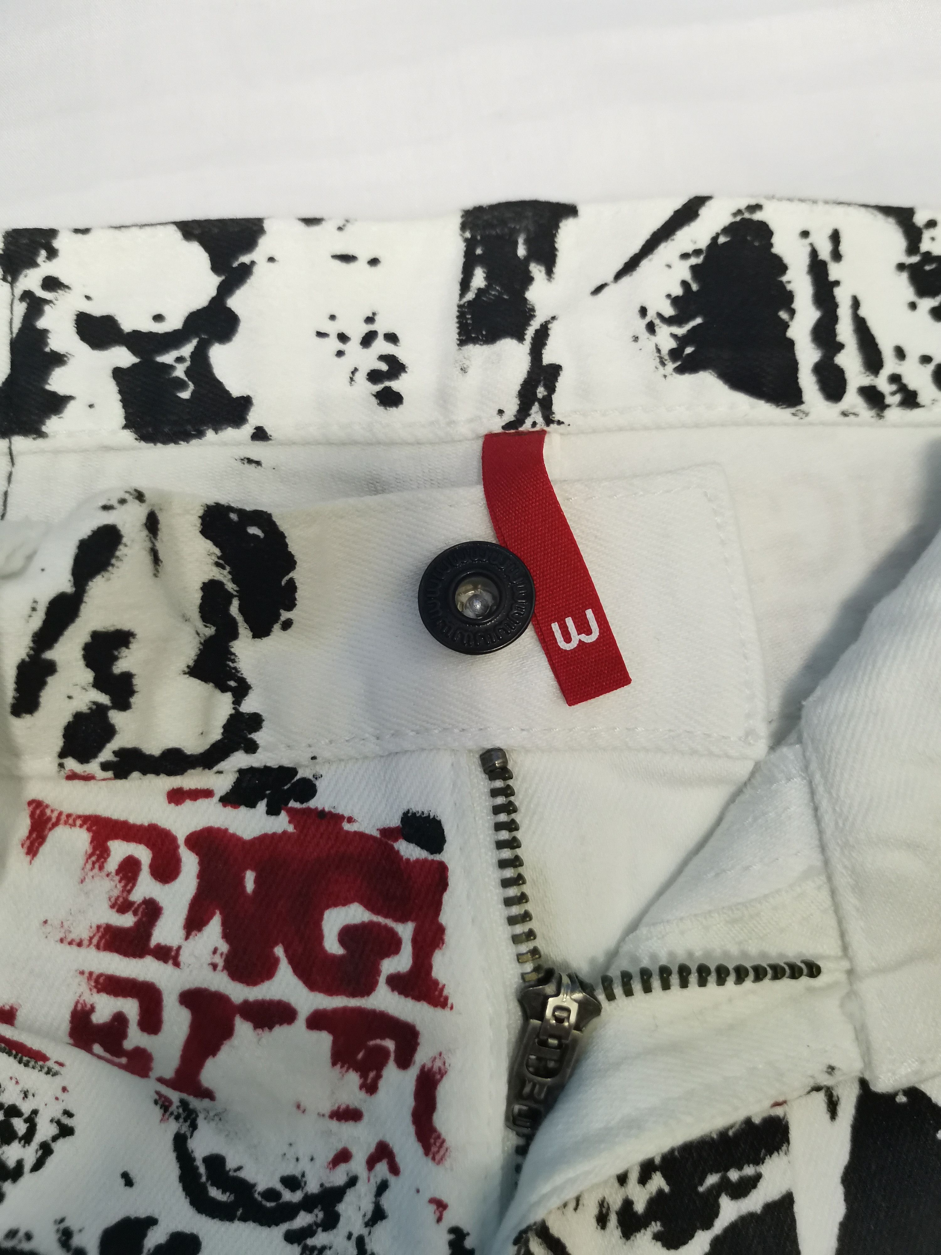 Handmade UJ Custom Avanged Sevenfold OverPrint Pant Slim Fit Straight Size US 29 - 6 Thumbnail