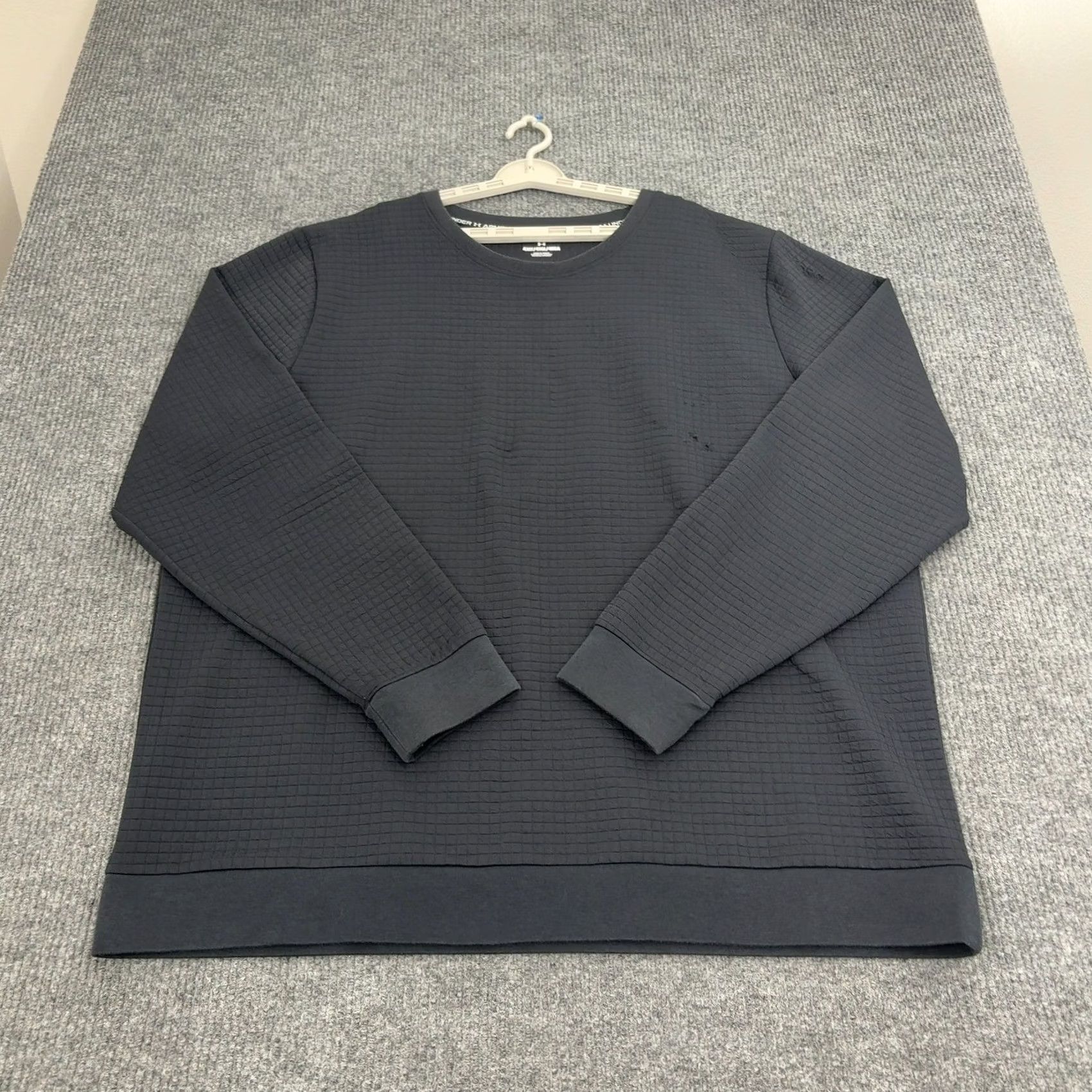 Under Armour Under Armour Sweatshirt Mens 4XLT Black Polyester Quilted Textured Athletic Crew Neck Pullover Big & Tall Mens Size US XXL / EU 58 / 5 - 4 Thumbnail