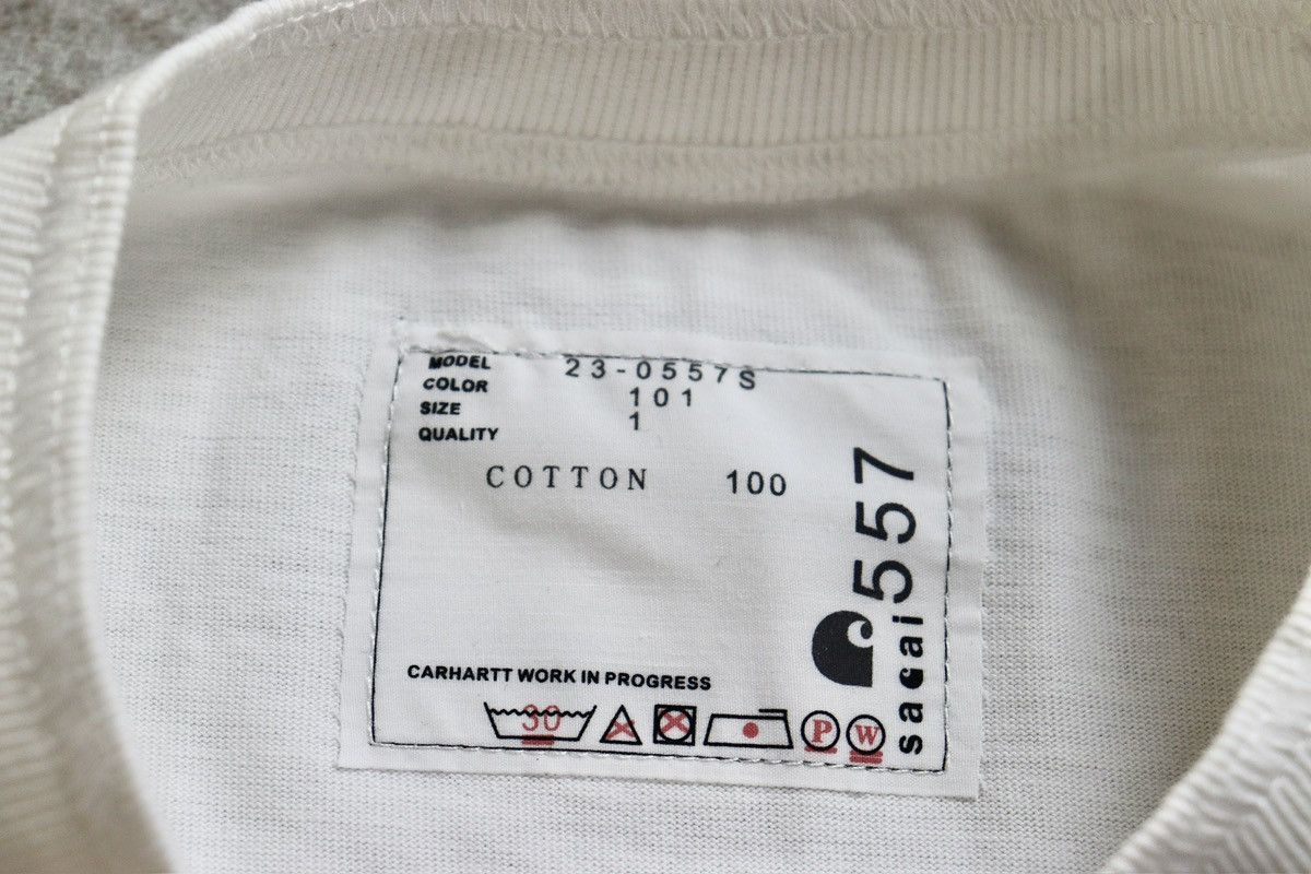 Sacai Sacai x Carhartt 23fw T-shirt Size US S / EU 44-46 / 1 - 7 Thumbnail
