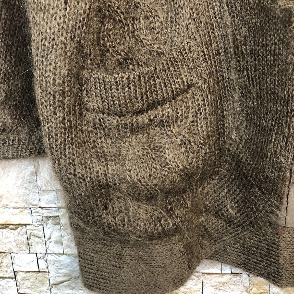 Homespun Knitwear DTL Japan mohair knitwear Brown Cardigan fur #A459 Size US M / EU 48-50 / 2 - 7 Thumbnail