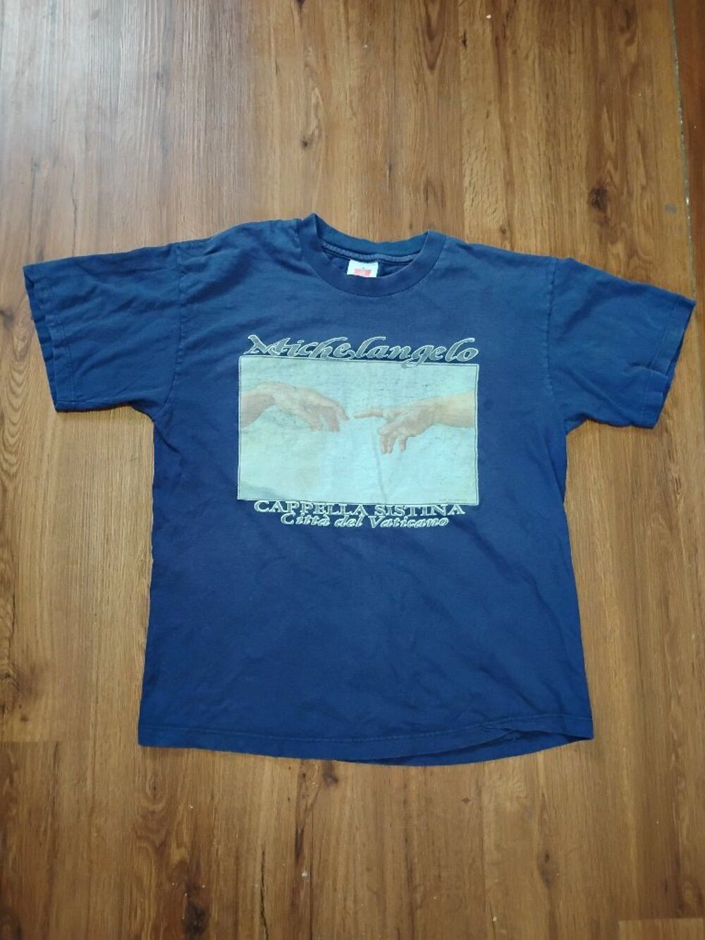 Hanes Vintage Michelangelo Sistine Chapel T-Shirt Size US L / EU 52-54 / 3 - 2 Thumbnail