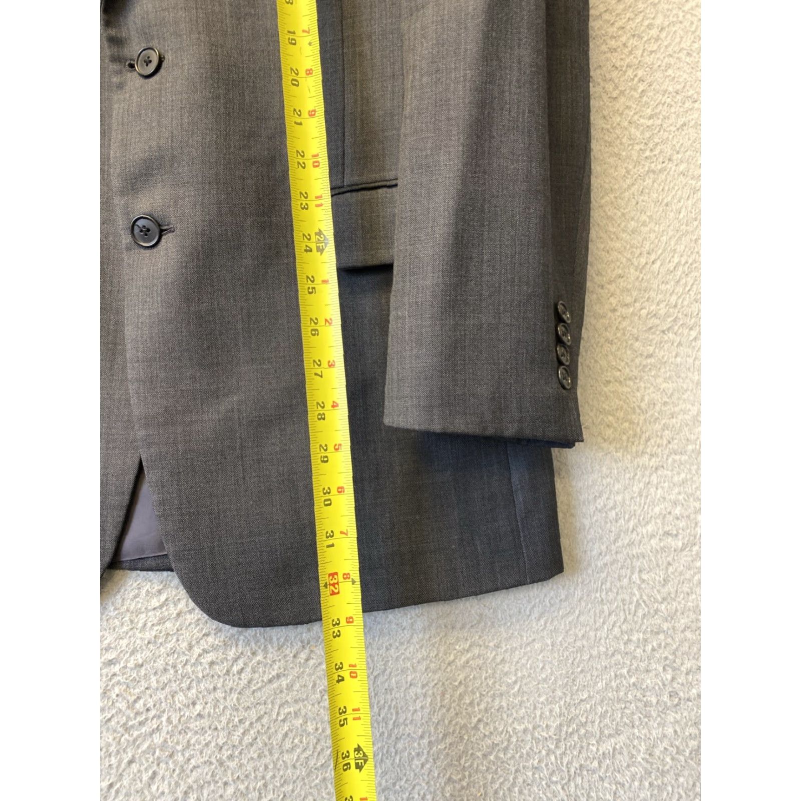 Joseph Abboud VINTAGE Joseph Abboud Suit Gray 100% Wool Men's 2-Piece 42 Slim Regular Size 42 Gray Mens Size 42R - 6 Thumbnail