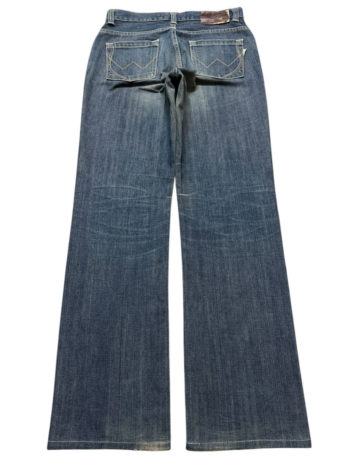 Edwin Vintage 90s Edwin Classic Blue Faded Wash Distress Jeans Size 28" / US 6 / IT 42 - 2 Thumbnail