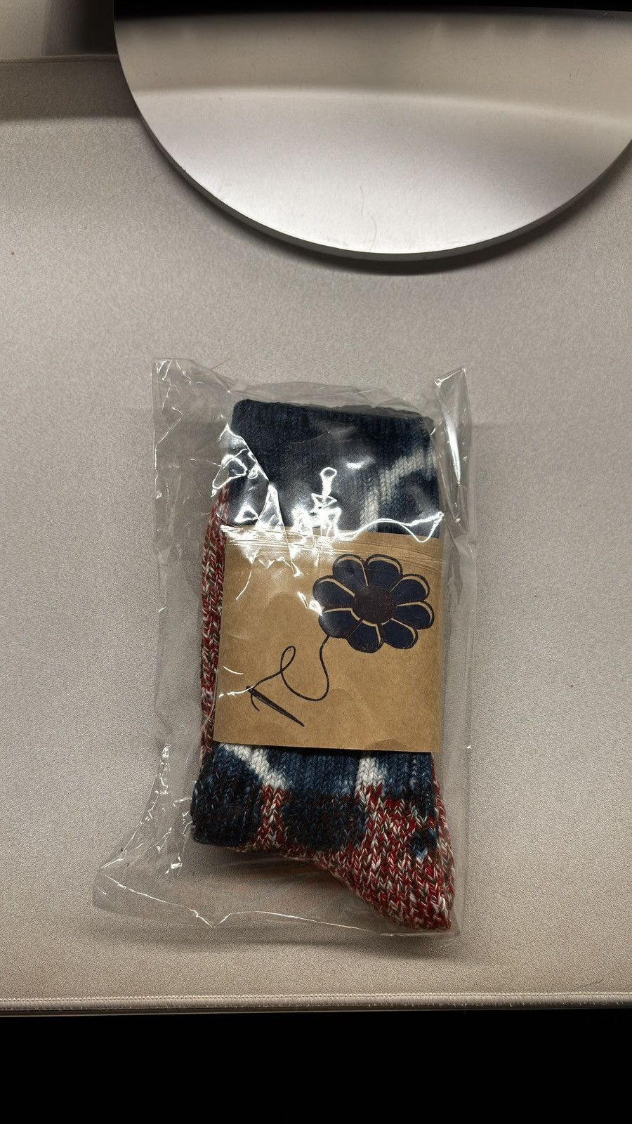 Kapital Kapital 56 Yarns Tokushima Shibori Dye Socks Indigo Size ONE SIZE - 1 Thumbnail