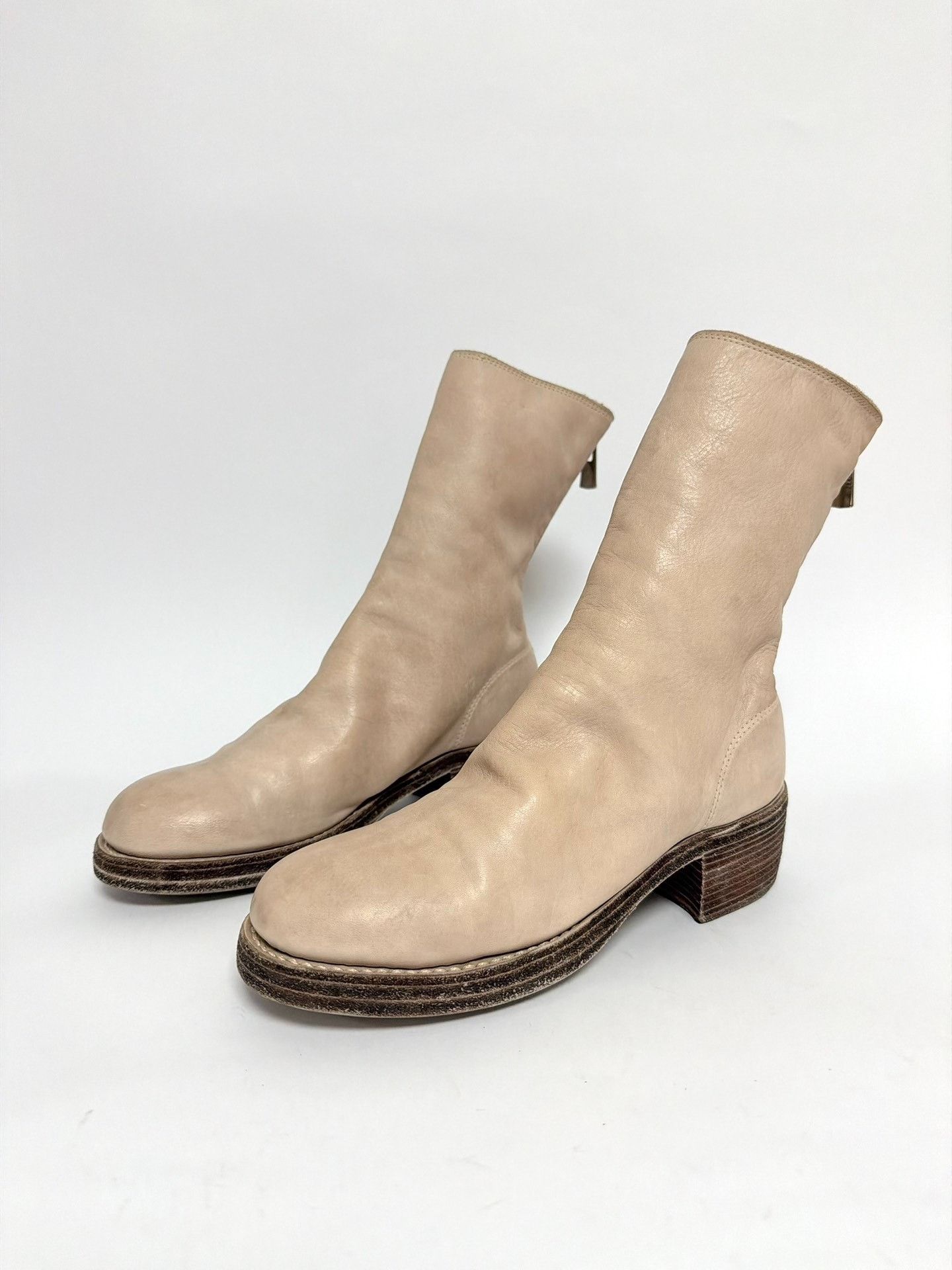 Guidi GUIDI 788Z Light Milk Tea Short Boots Size US 6 / IT 36 - 1 Thumbnail