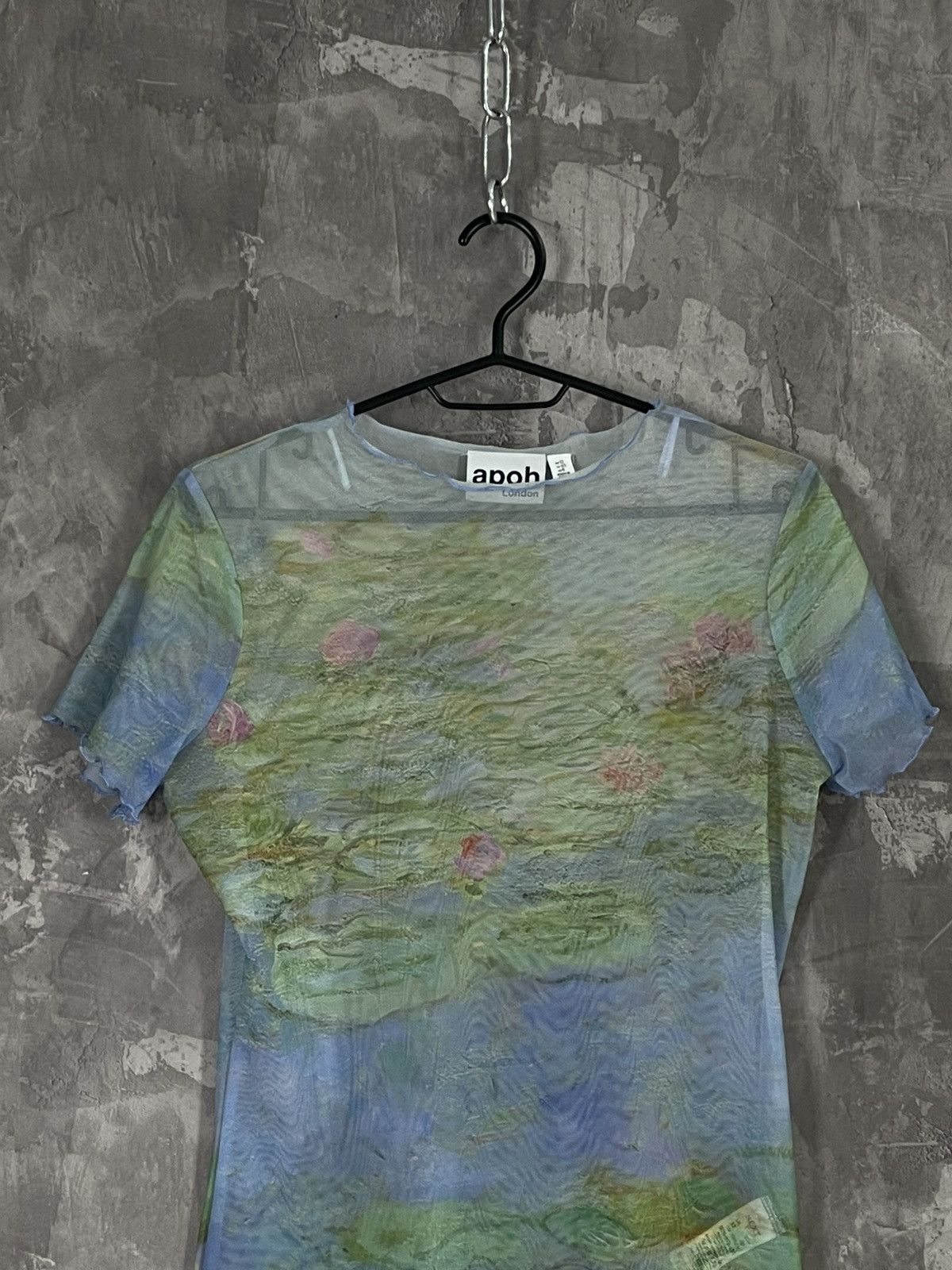 Japanese Brand × Vintage Apoh London Streetwear Y2K Mesh Cute Crop Top Size M / US 6-8 / IT 42-44 - 2 Thumbnail