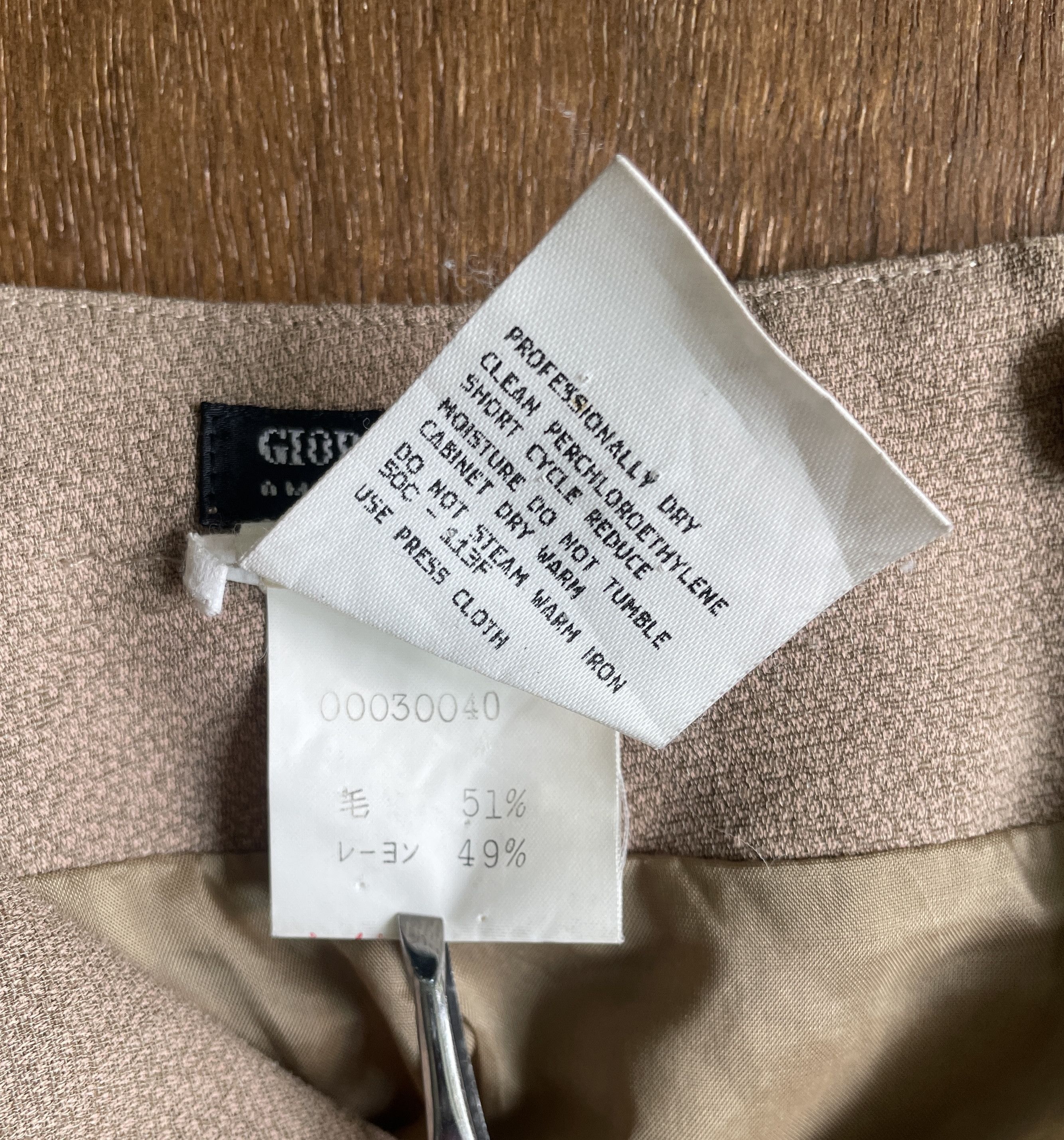 Giorgio Armani GIORGIO ARMANI Vintage Mainline Rayon Wool Skirt Size 23" - 7 Thumbnail