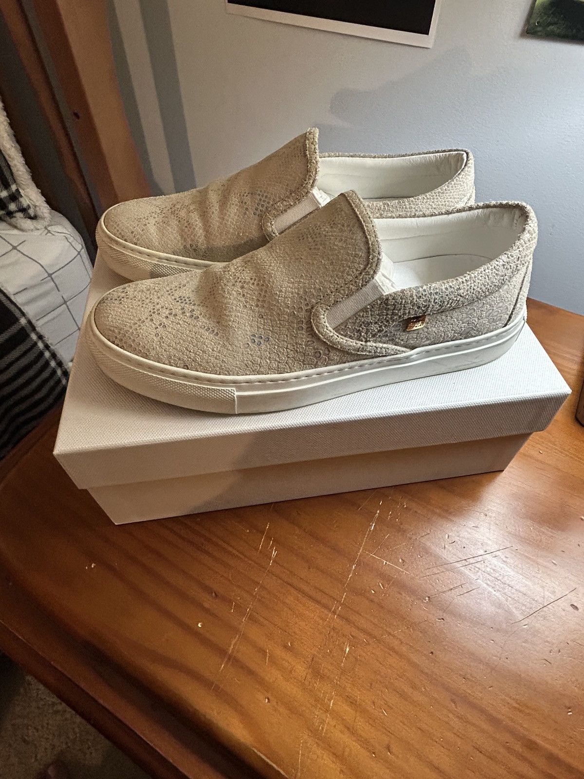 Designer Emy Mack python snakeskin slip-on shoes Size US 6.5 / IT 36.5 - 1 Thumbnail