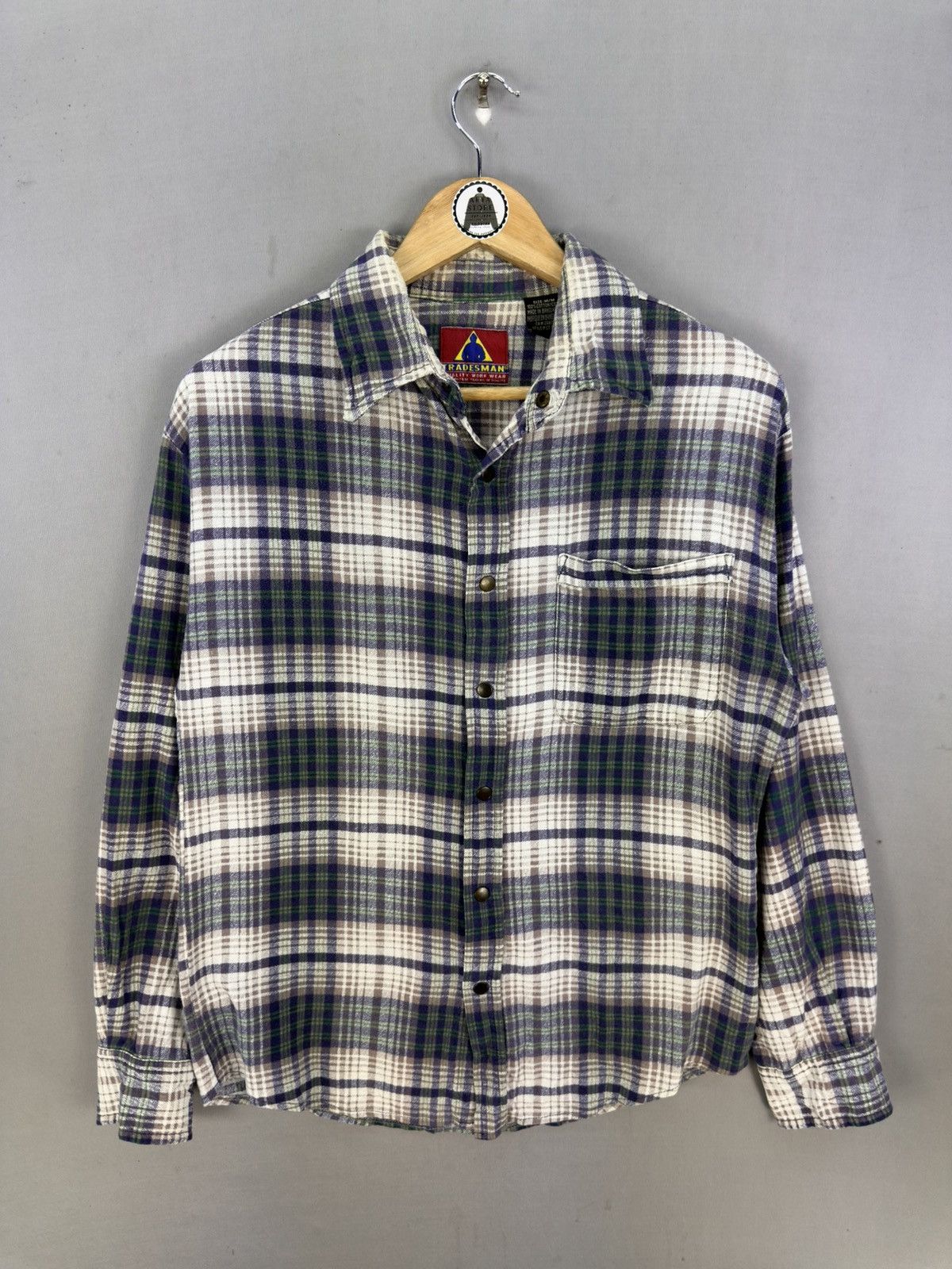 Flannel Tradesman Plaid Check Flannel Shirt Button Up Size US M / EU 48-50 / 2 - 1 Thumbnail