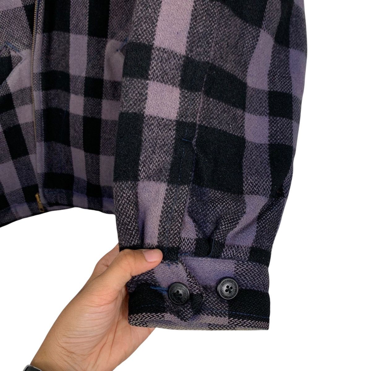 GEORGE THOMAS HAWKINS Purple Tartan Flannel Jacket 2672-C120