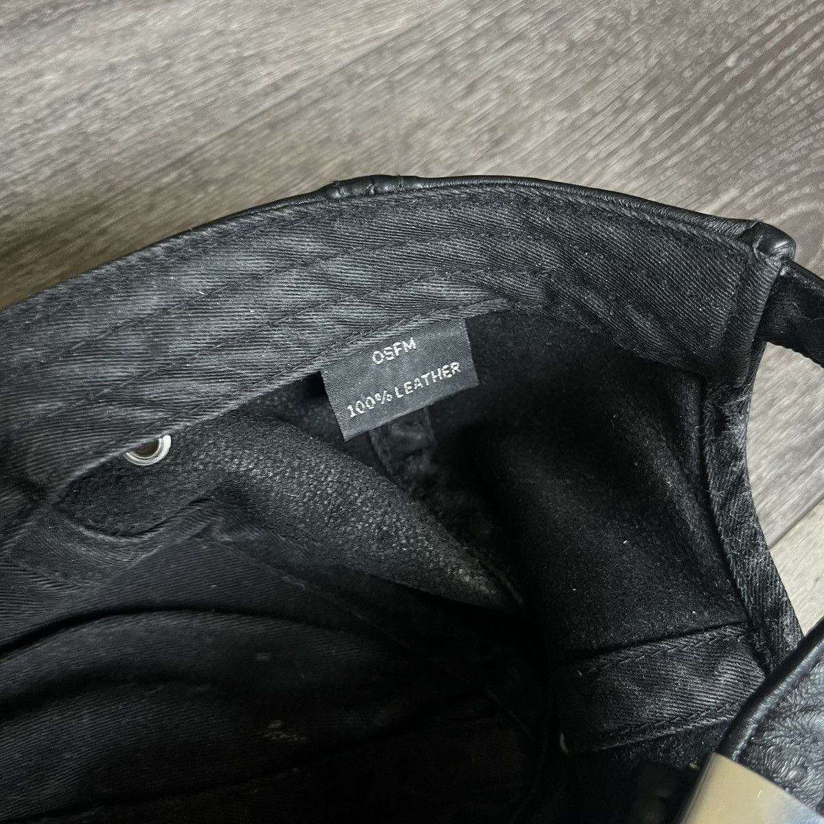 Genuine Leather Vintage 2000s Genuine Leather Black Baseball Cap Hat Size ONE SIZE - 6 Thumbnail