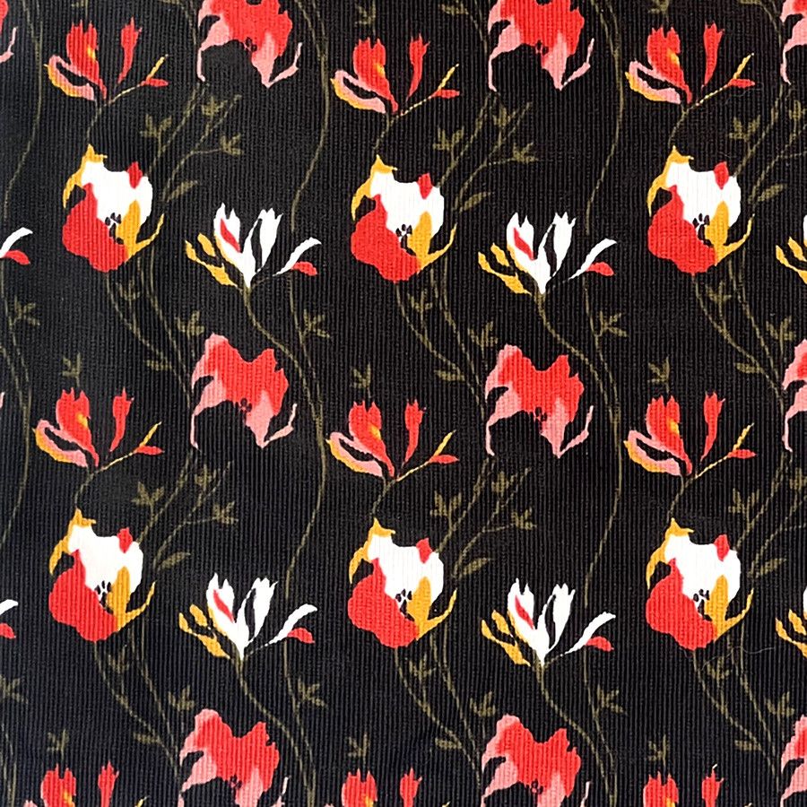 Other Vintage Flowered Corduroy Button-Front Shirt from Japan Size US S / EU 44-46 / 1 - 4 Thumbnail