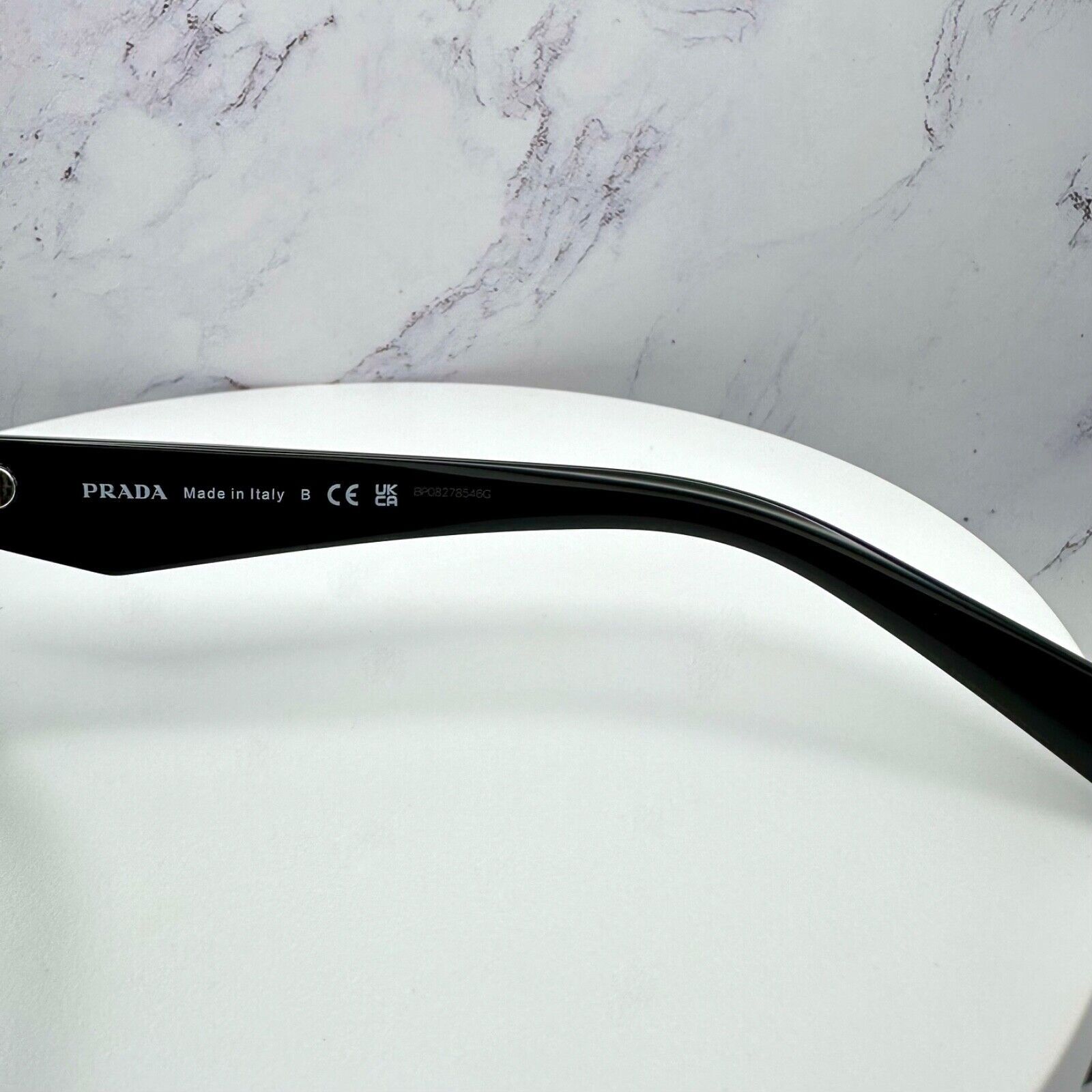 Prada New Prada Sunglasses Black Acetate Symbole Logo Slim Size ONE SIZE - 8 Thumbnail