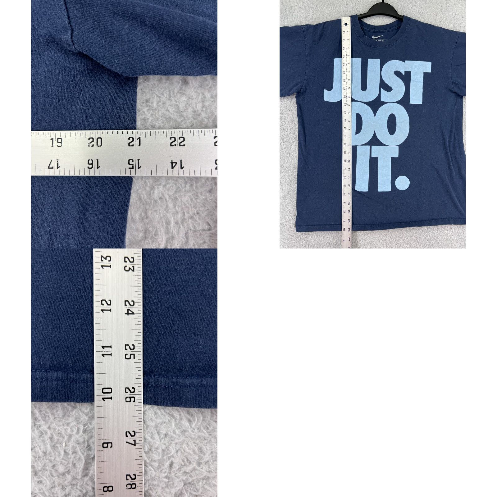 Nike Nike Shirt Mens M Blue Just Do It Swoosh Short Sleeve Crew Neck Dri-Fit Logo Sports 90s Football Baseball Basketball Size US M / EU 48-50 / 2 - 9 Thumbnail