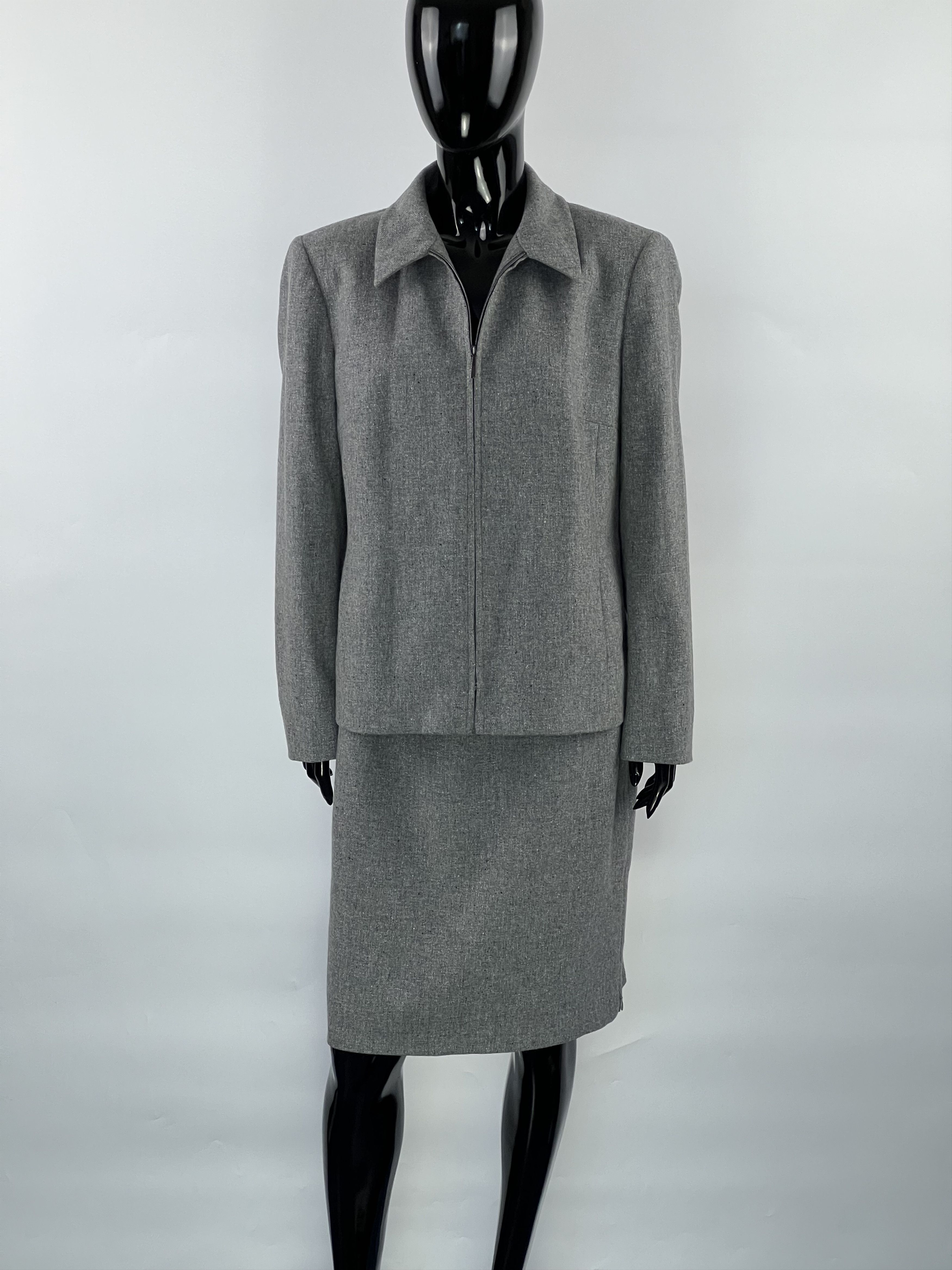 Marella Marella Vintage Gray Wool Suit Skirt Size IT44 US10 D38 GB12 Size M / US 6-8 / IT 42-44 - 1 Thumbnail