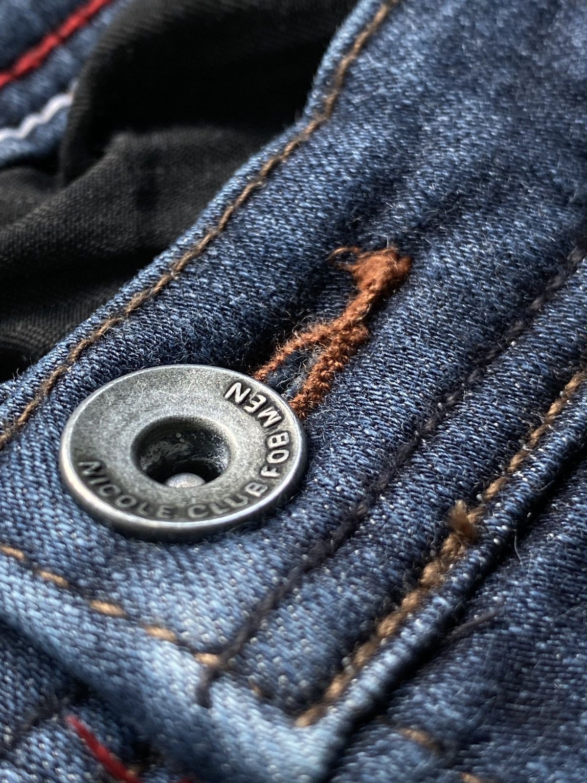 Japanese Brand NICOLE CLUB FOR MEN STUDDED INDIGO DENIM Size US 30 / EU 46 - 6 Thumbnail