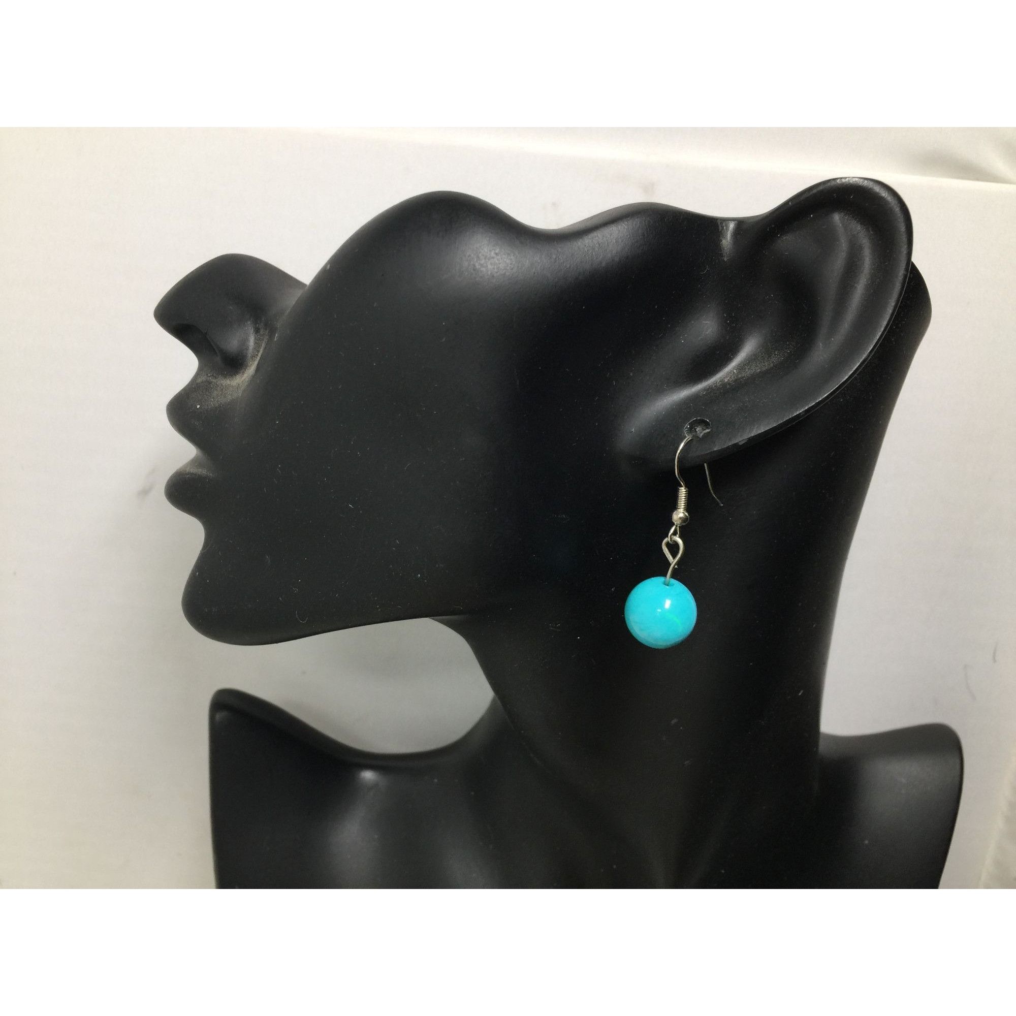 Other Women's Round Blue and Silver Tone Dangle Earrings Size ONE SIZE - 1 Thumbnail