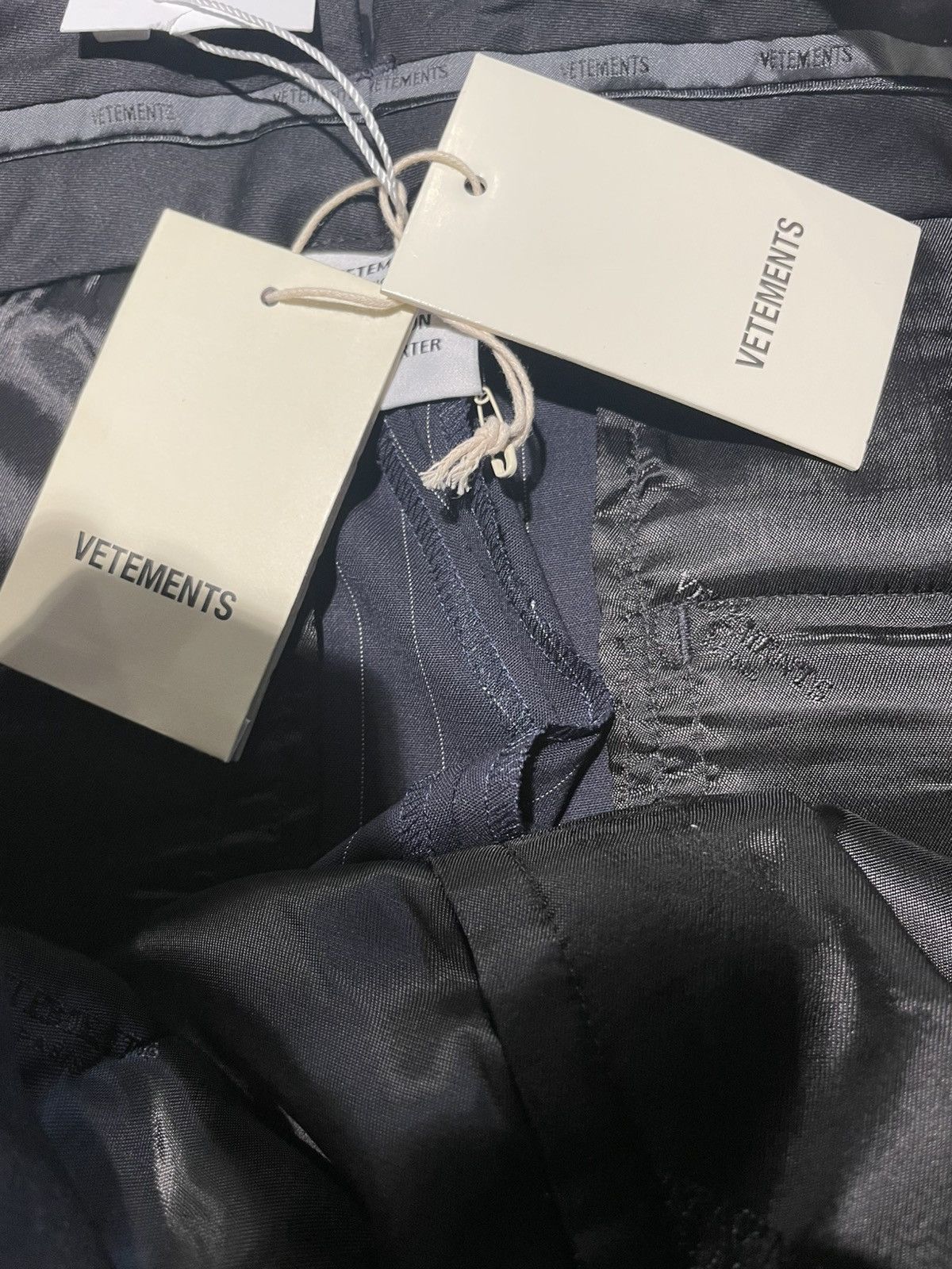 Vetements Striped trousers in navy and white Size 25" / US 0 / IT 36 - 7 Thumbnail