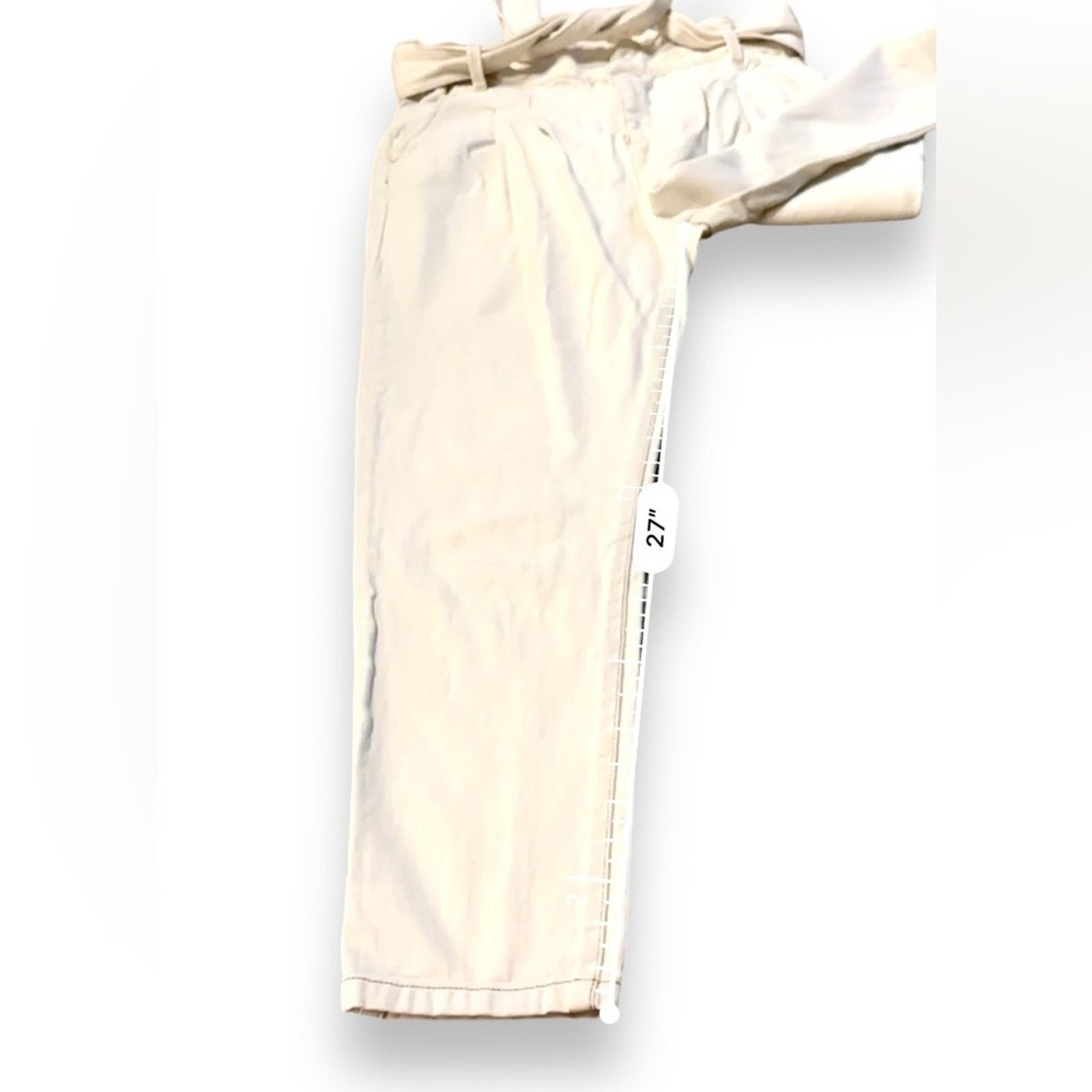 Sezane Sezane Austin Trousers High Waisted Tie Ankle Pants Sz 38 Size 31" - 12 Thumbnail