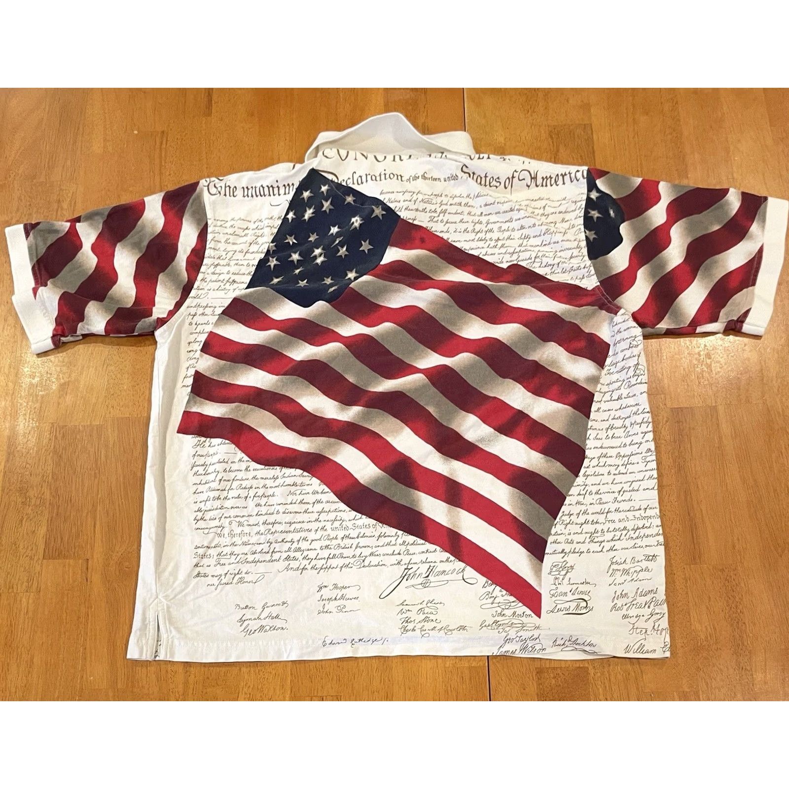 CO American Summer Clothing Co USA Flag Patriotic Polo Shirt Henley Mens 2XL Polo Short Sleeve White 2XL Mens Flag American Classic Patriotic Shirt Size US XXL / EU 58 / 5 - 3 Thumbnail