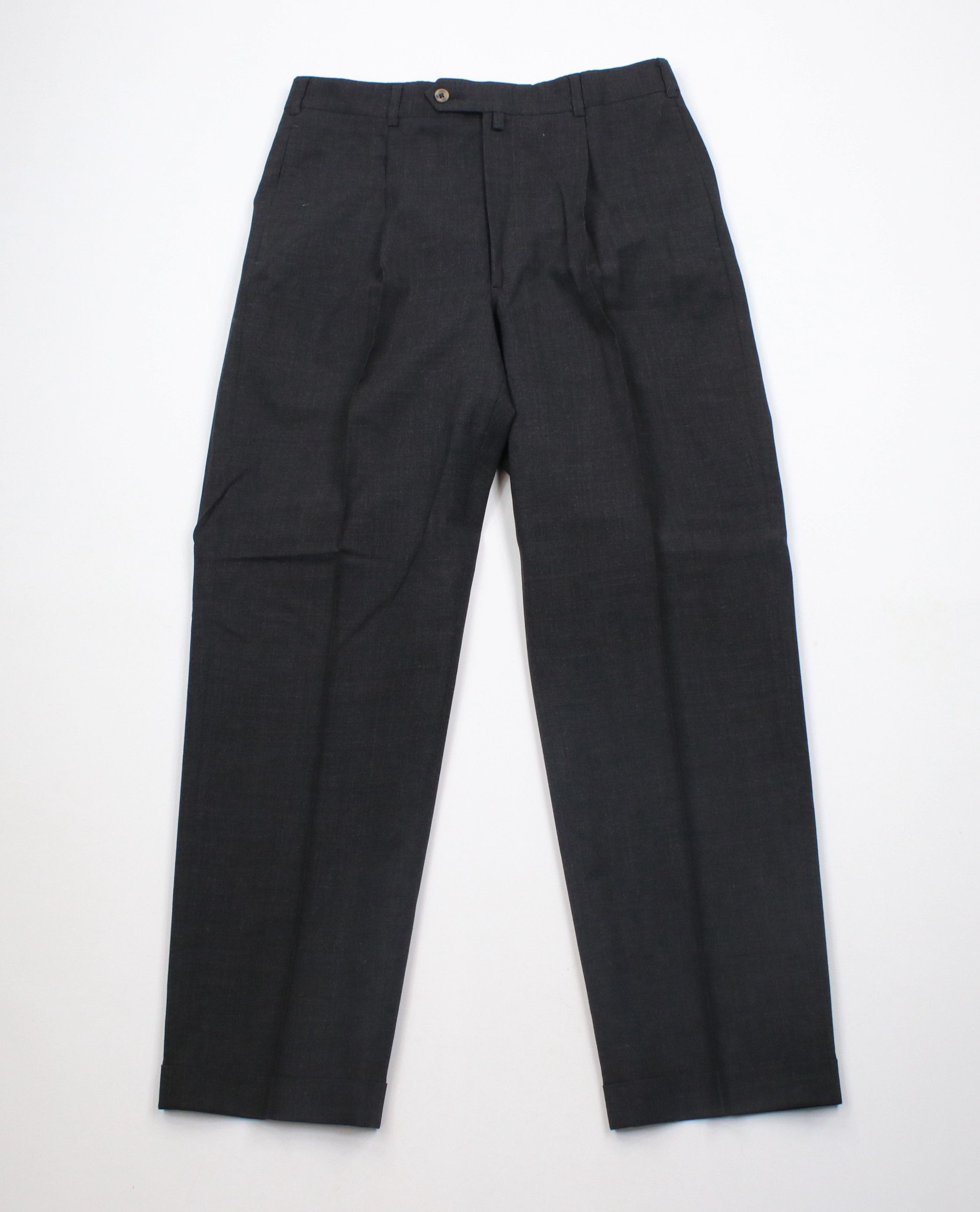 Tommy Hilfiger × Vintage Vintage 90s Tommy Hilfiger Cuffed Chino Pants Charcoal Gray Size US 30 / EU 46 - 1 Thumbnail