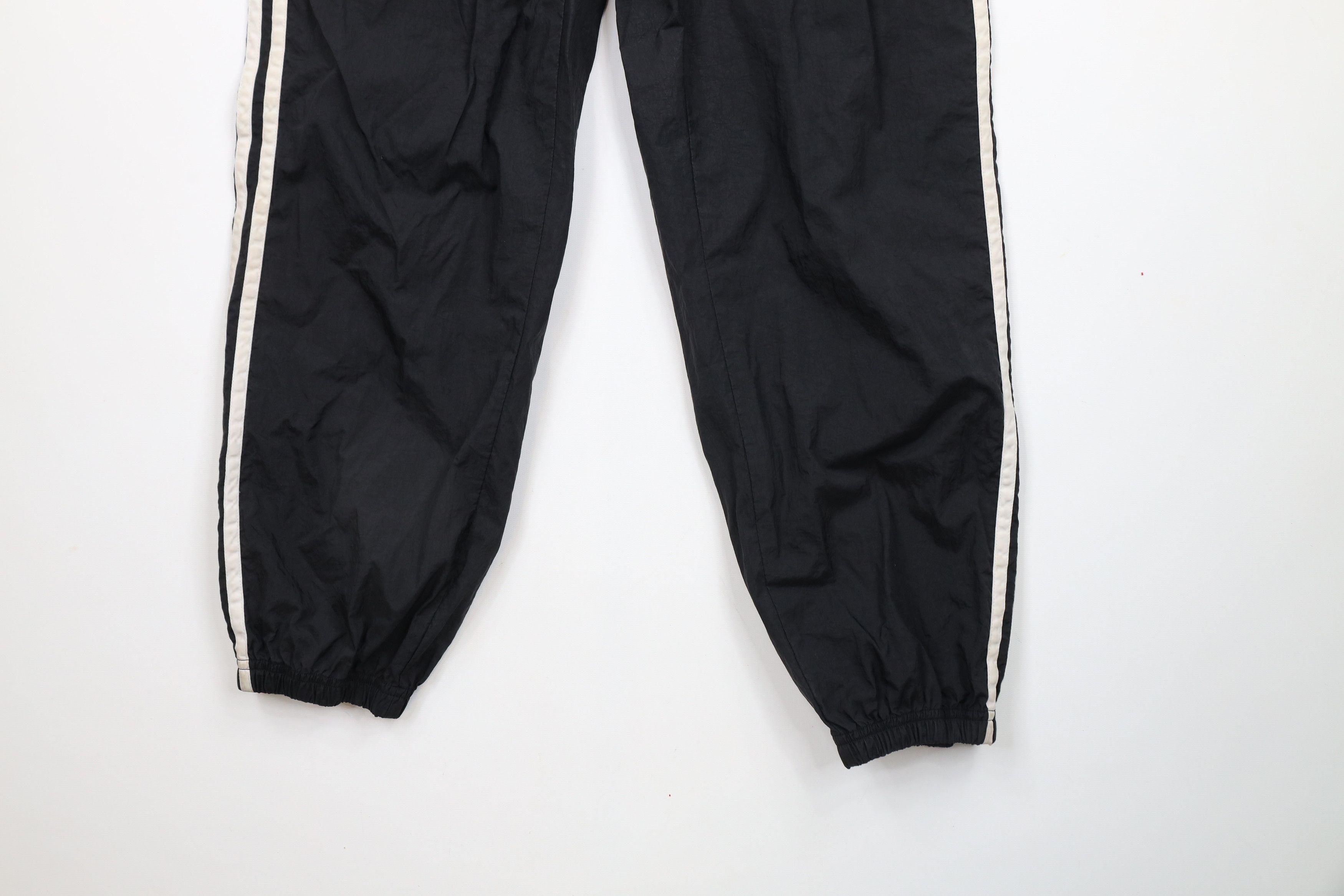 Adidas × Vintage Vintage 90s Adidas Out Striped Nylon Joggers Pants Black Size US 34 / EU 50 - 4 Thumbnail