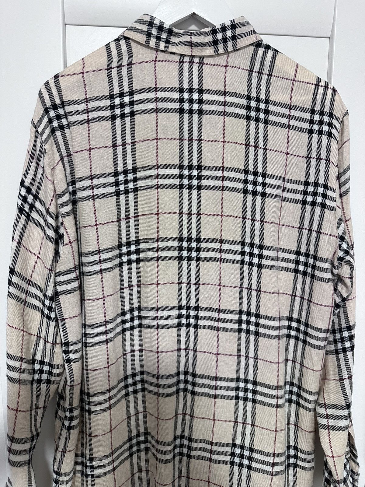 Burberry × Designer × Vintage VTG Burberry Shirt Women’s Linen Check Nova Size US8 GB 12 Size M / US 6-8 / IT 42-44 - 4 Thumbnail