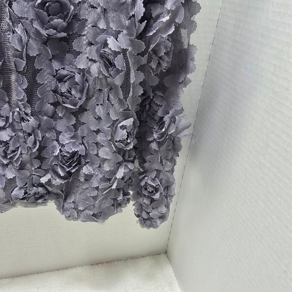 The Unbranded Brand Women's Pretty Angel Gray Floral Embellished Blouse L Size L / US 10 / IT 46 - 5 Thumbnail