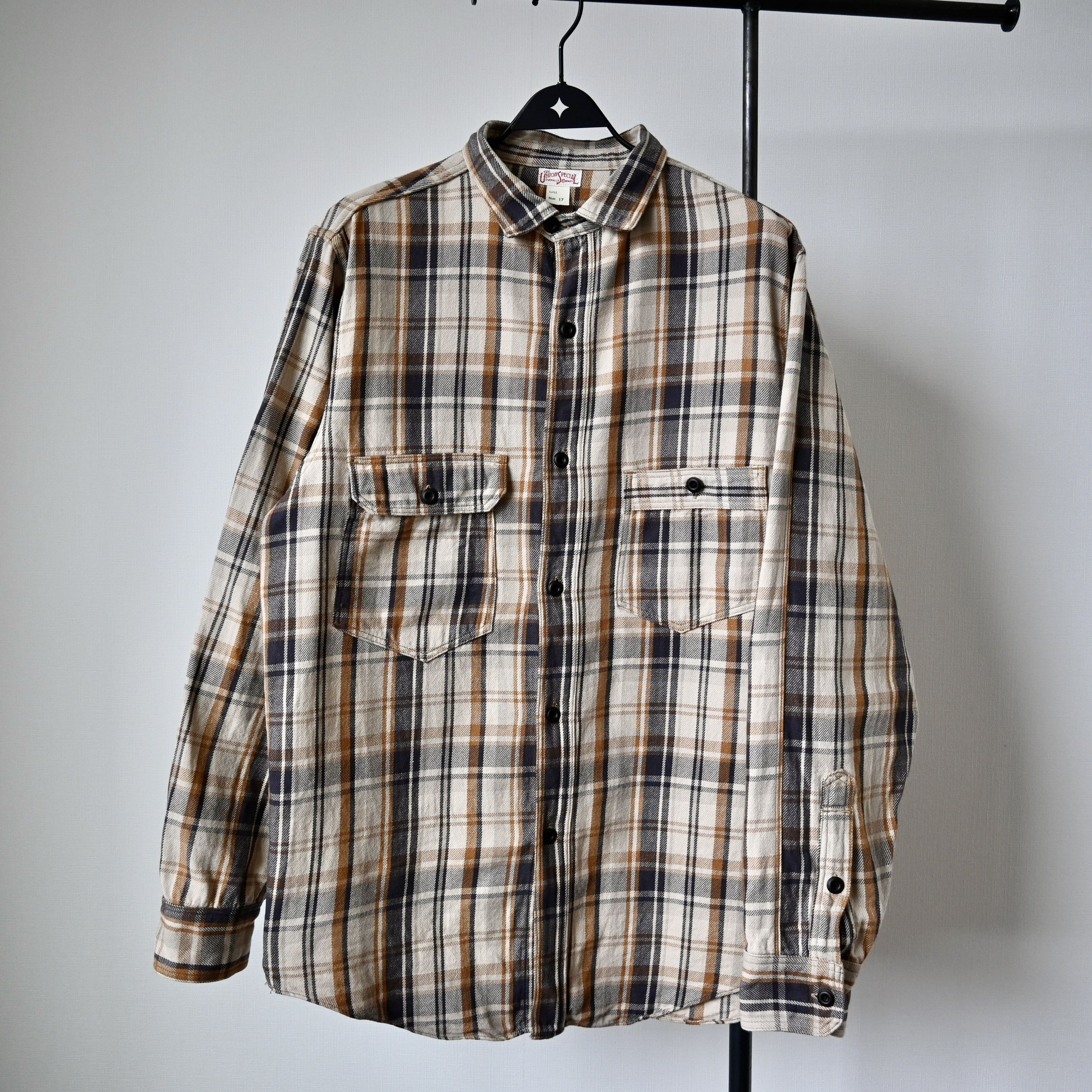 Freewheelers UNION SPECIAL OVERALLS plaid cotton work shirt made in Japan Size US XL / EU 56 / 4 - 2 Thumbnail