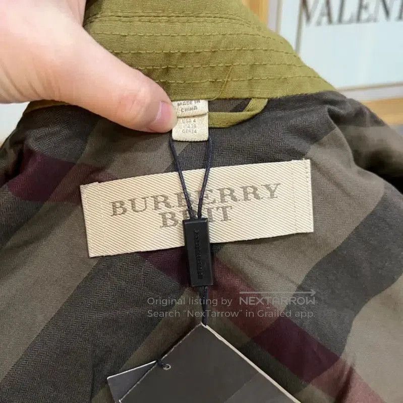 Burberry Burberry Green Cotton Women's Jacket. Size S / US 4 / IT 40 - 4 Thumbnail
