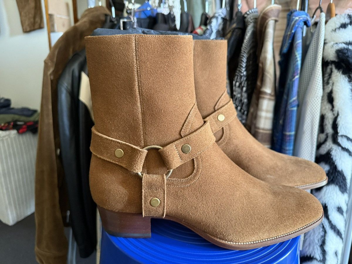 Saint Laurent Paris $1.45k Saint Laurent Wyatt Harness boots 41.5 tan beige Size US 8.5 / EU 41-42 - 2 Thumbnail