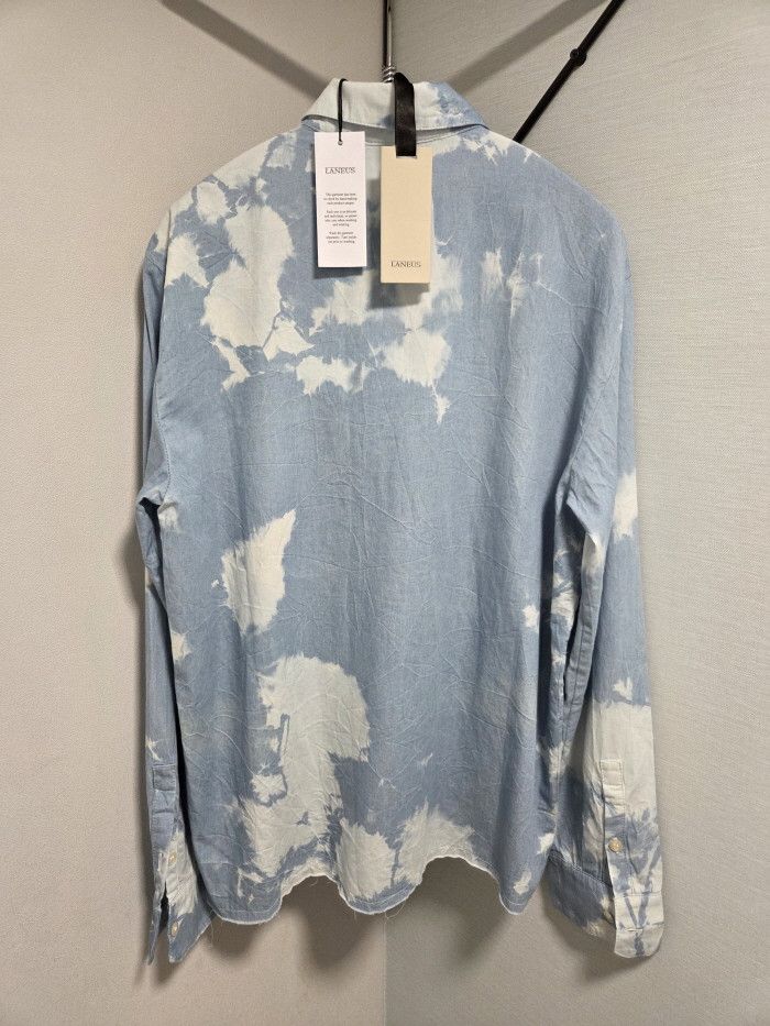 Laneus Laneus skyblue sprayed effect shrit Size US S / EU 44-46 / 1 - 4 Thumbnail